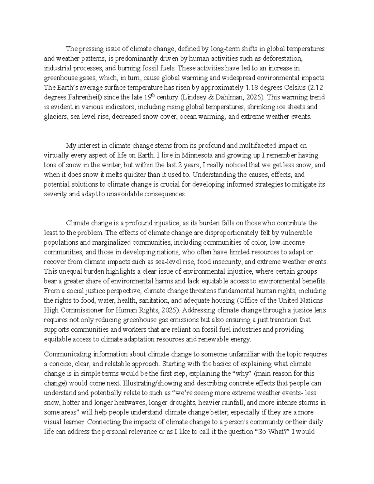 SCI 214 Mod 1 - Understanding Climate Change and Its Impacts - Studocu
