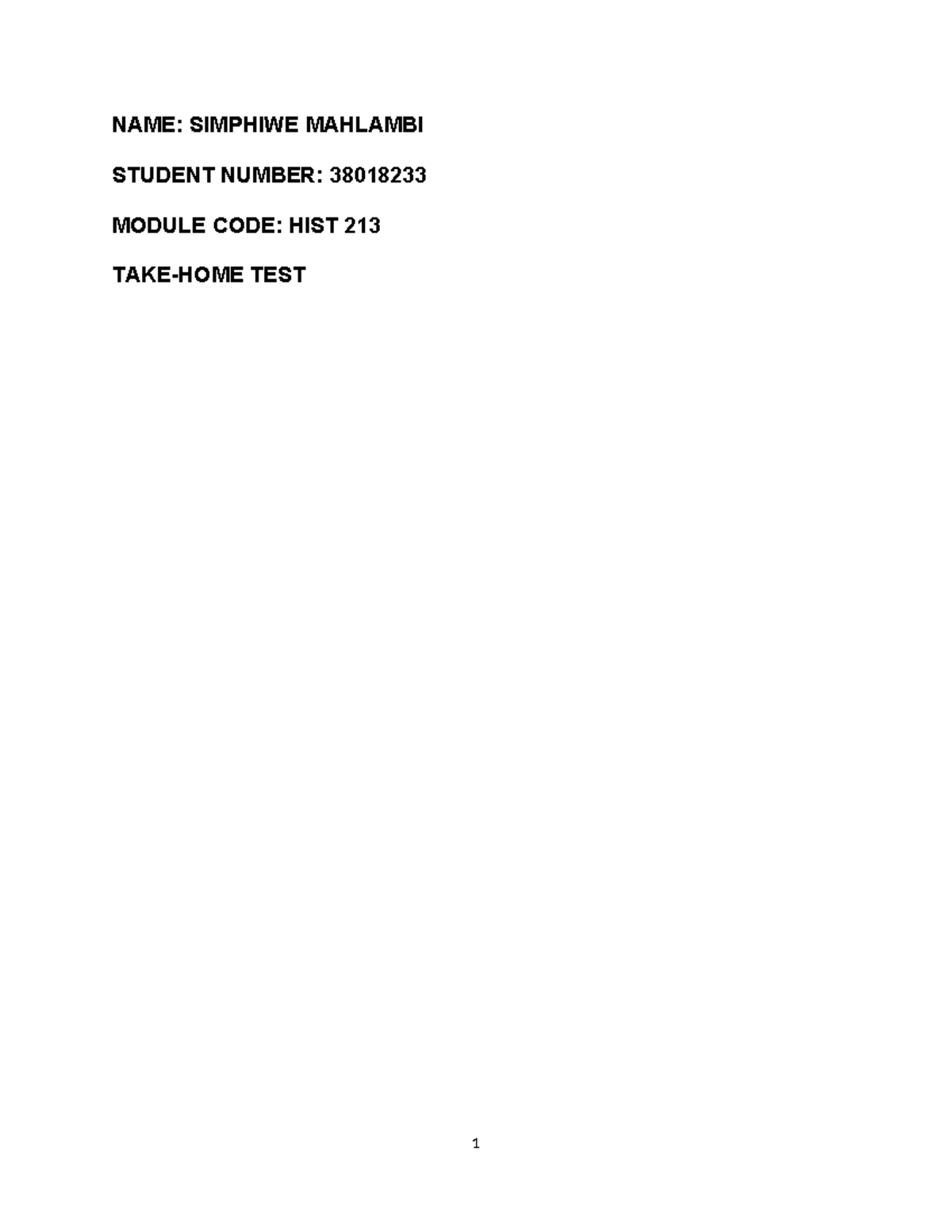 HIST 213 Test 1 Section A & B: Precolonial Africa & Slave Trade ...