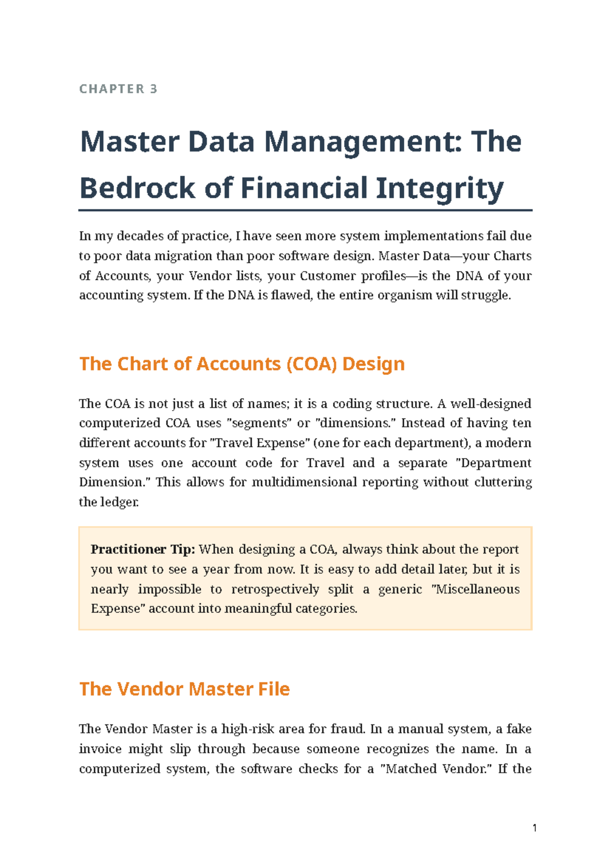 CHAPTER 3 MDM: Ensuring Financial Integrity and Data Quality - Studocu