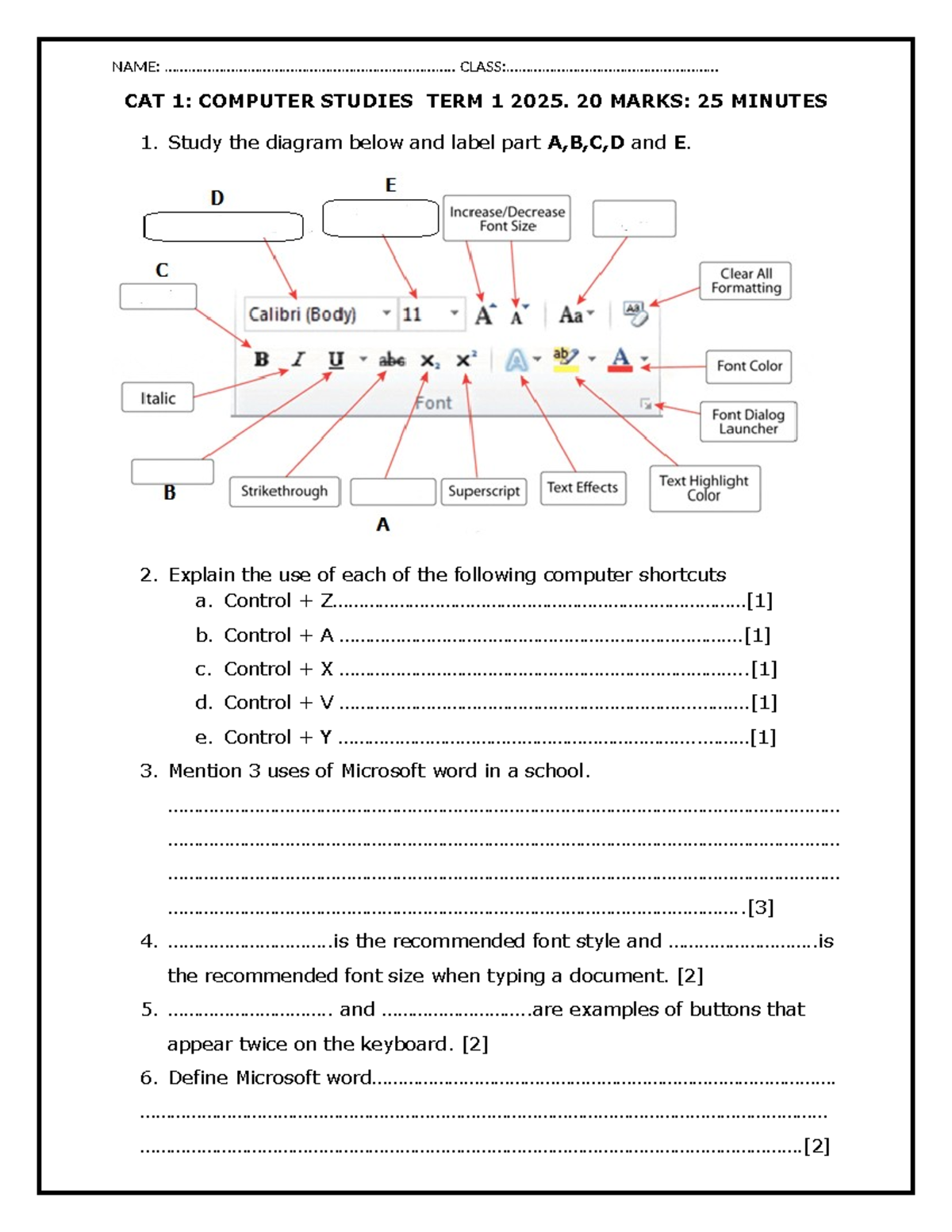 CAT 1 - test - NAME