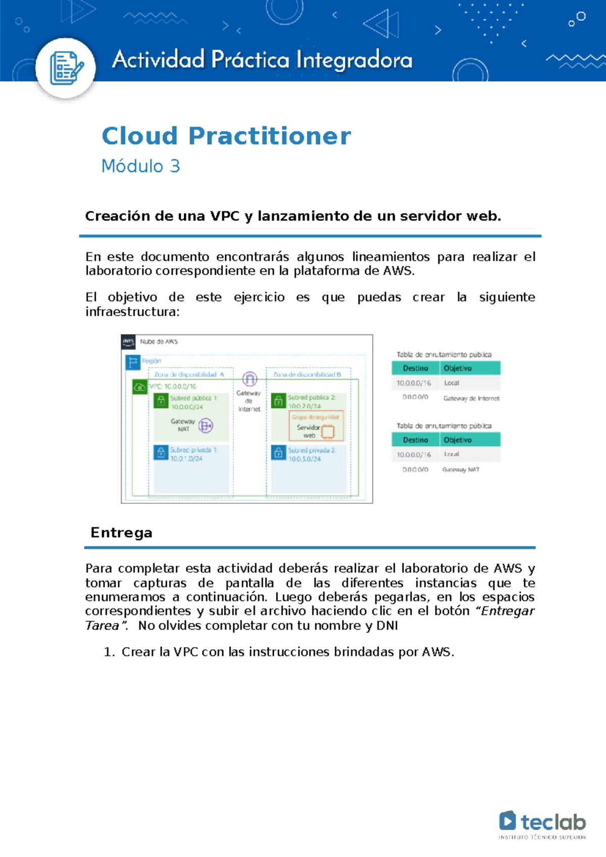 Creación de VPC y Servidor Web en AWS - Módulo 3 - Cloud Practitioner ...
