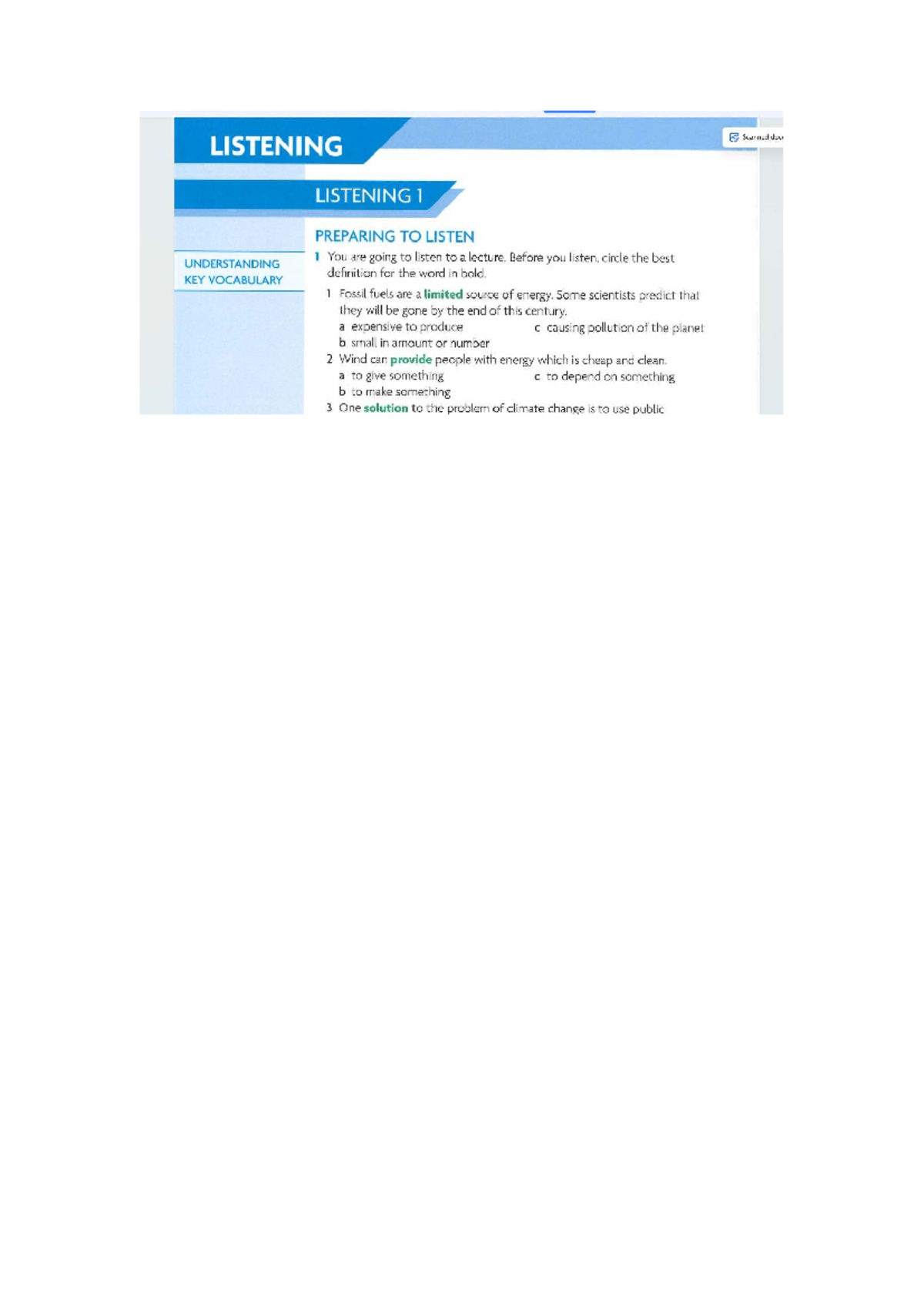 Listening Lecture: Preparing for Climate Change Solutions (Course Code ...