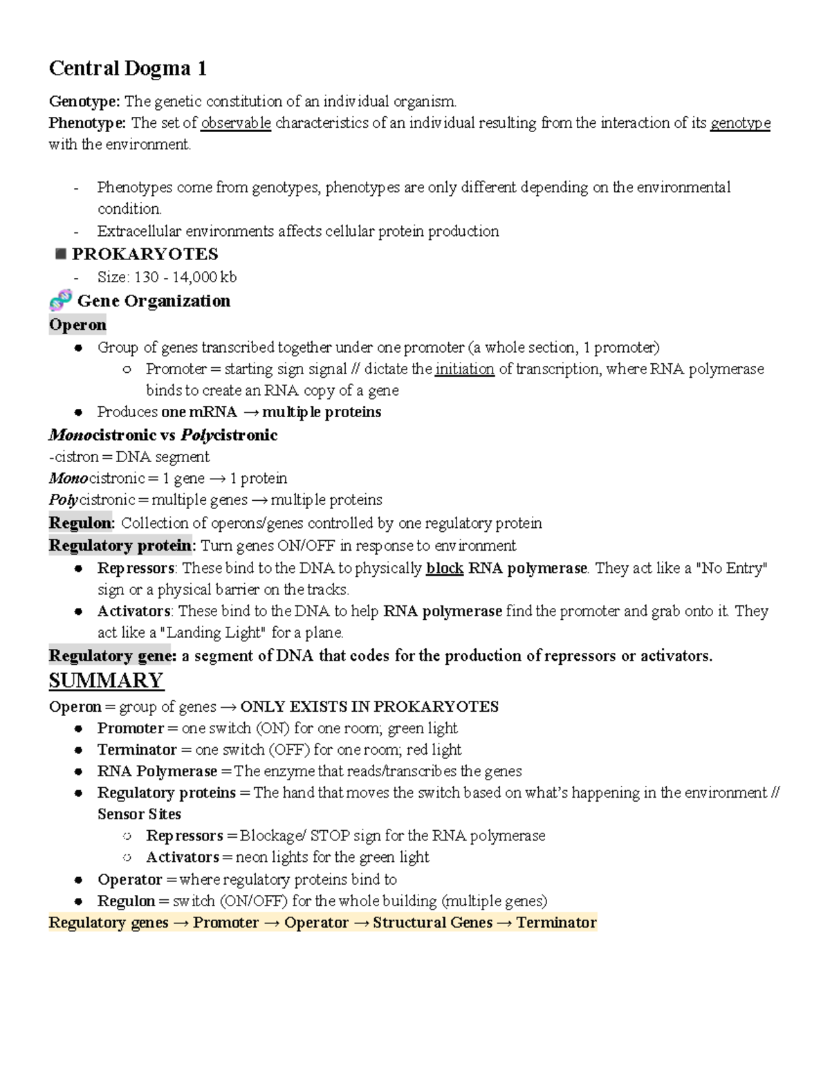 BIOS 350 - Exam 3 Guide: Central Dogma & Genetic Processes - Studocu