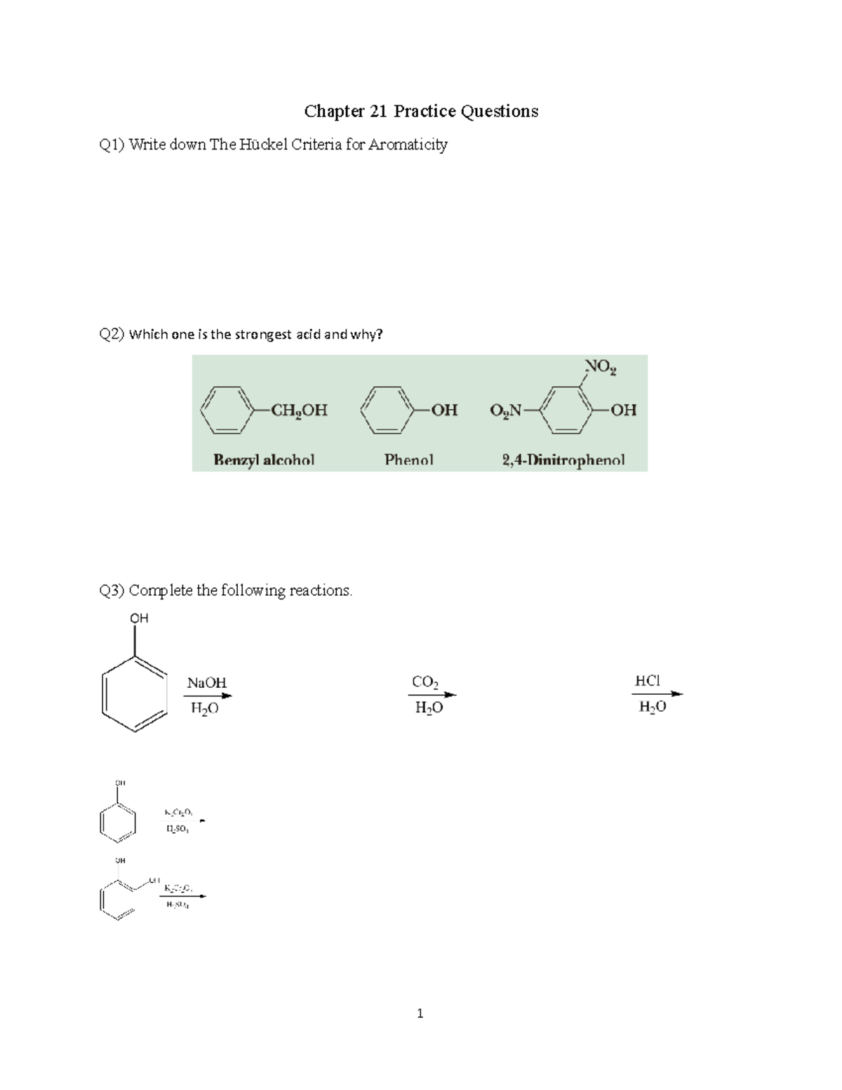 Chapter 21 Practice questions-1 - CHEM 342 P - 1 Chapter 21 Practice ...