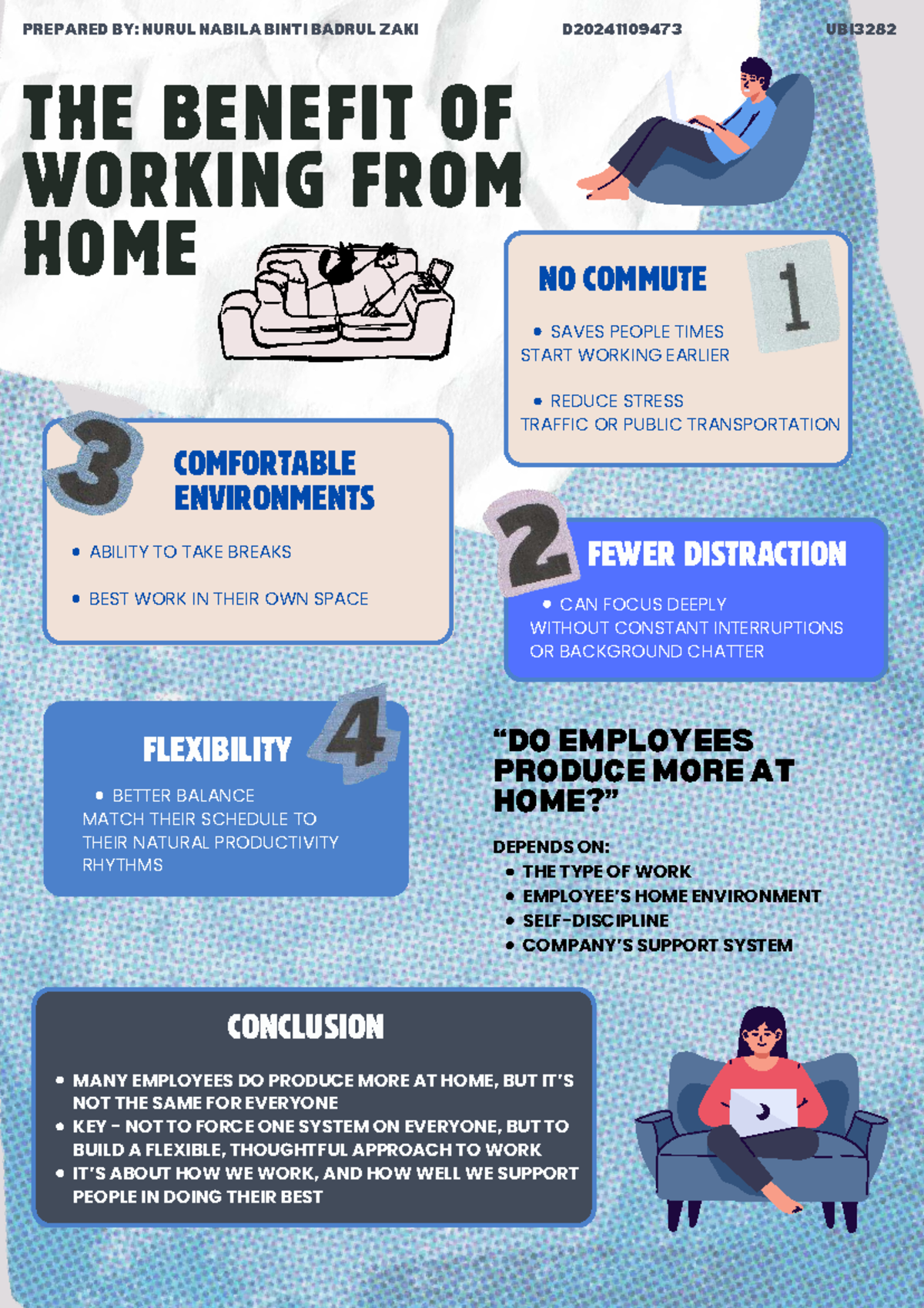 UBI3282 Essay Notes: Benefits and Challenges of Working from Home - Studocu