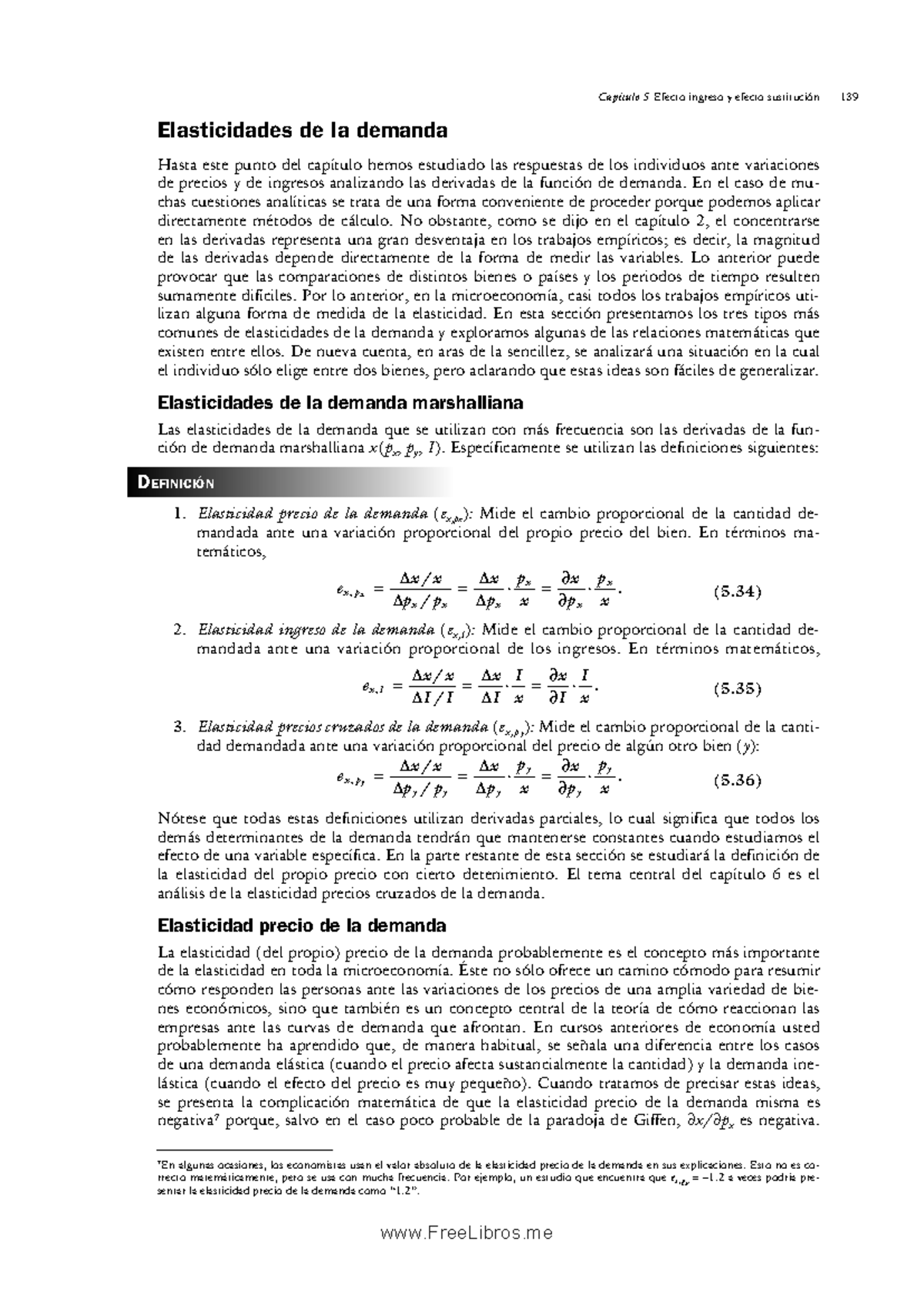 Capítulo 5: Efecto Ingreso y Sustitución en Elasticidades de la Demanda ...