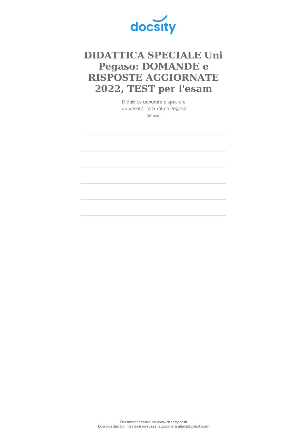 Docsity domande e risposte di psicologia generale universita pegaso ...