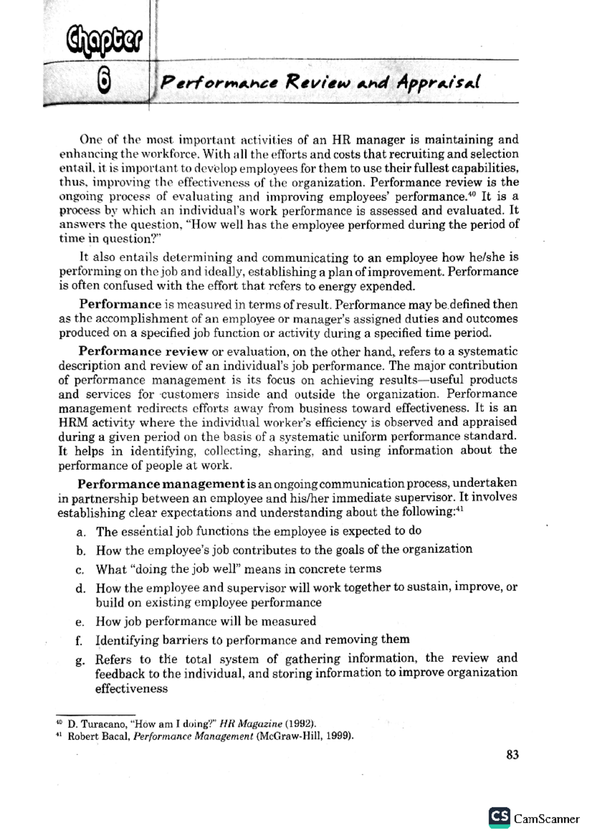 HRM Chapter 6-7: Notes on Performance Review & Appraisal Techniques ...