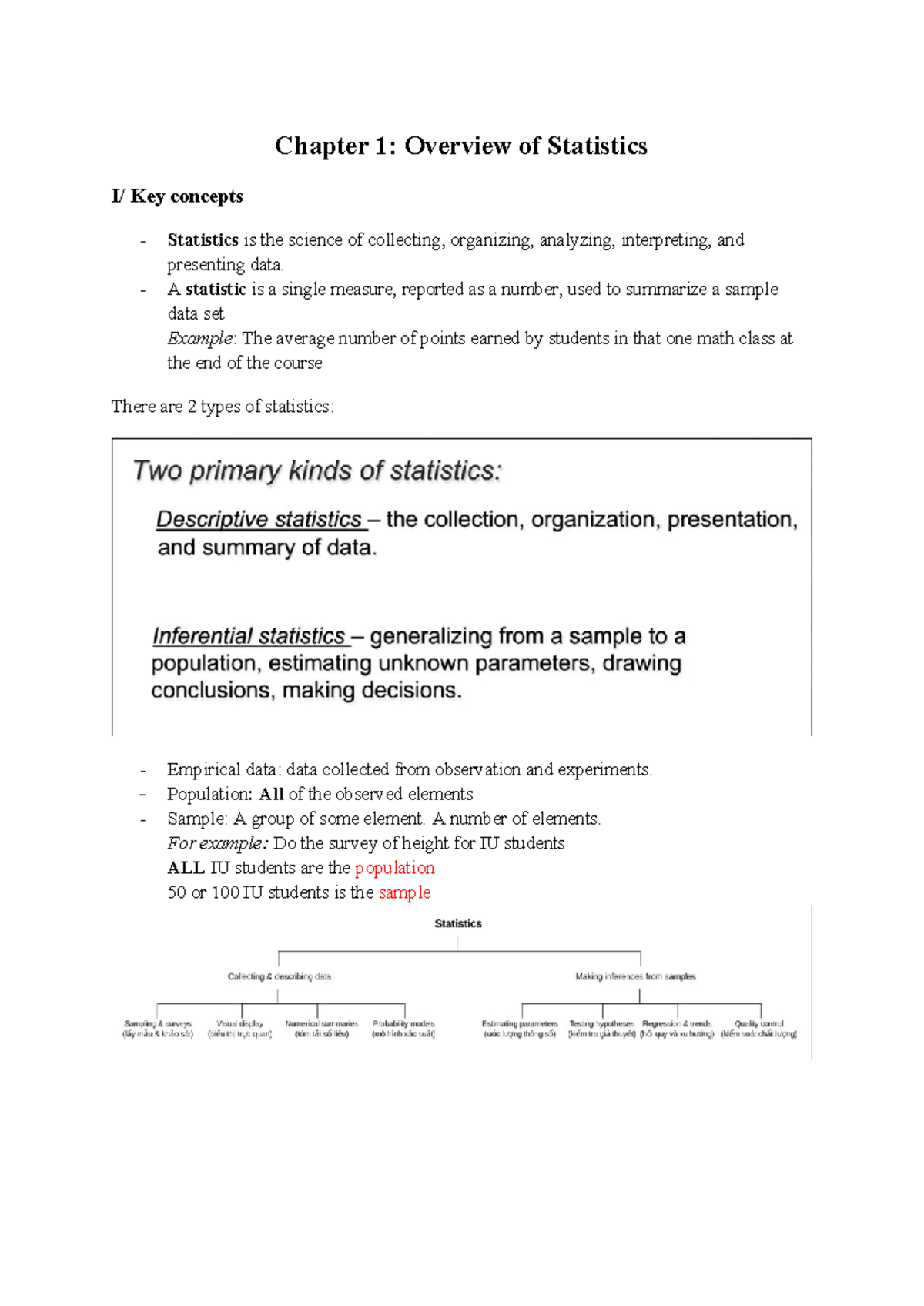 CHAP 1 - Overview of Statistics: Key Concepts and Definitions - Studocu