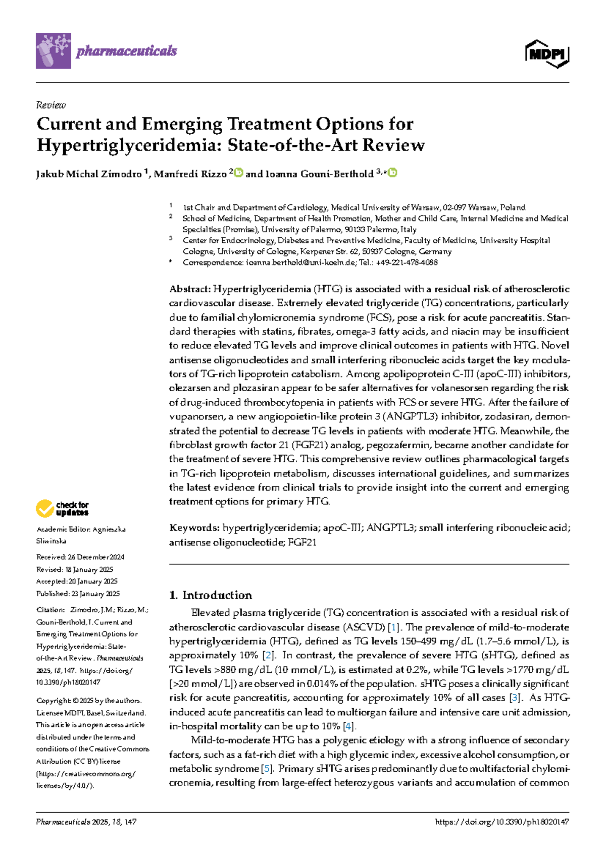 Current and Emerging Treatment Options for Hypertriglyceridemia: A ...