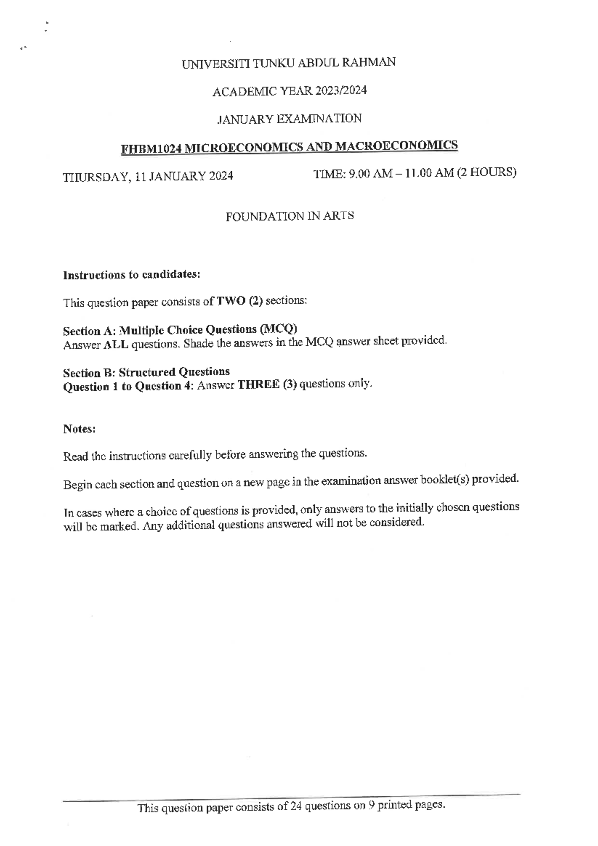 FHBM1024 January 2024 - macroeconomic analysis and fiscal policy notes ...