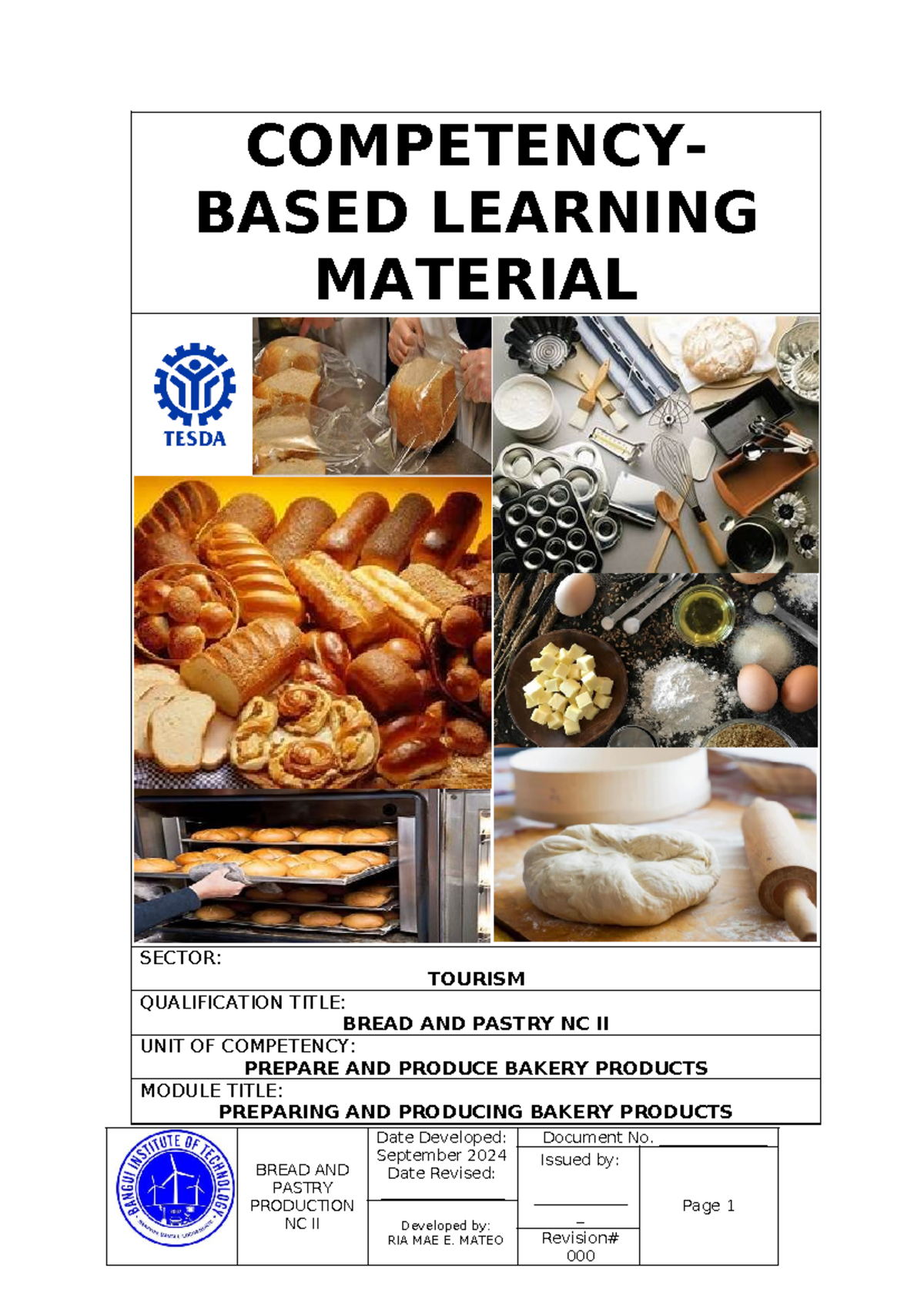 CBLM BPP NC II - Module on Bakery Product Preparation and Production ...