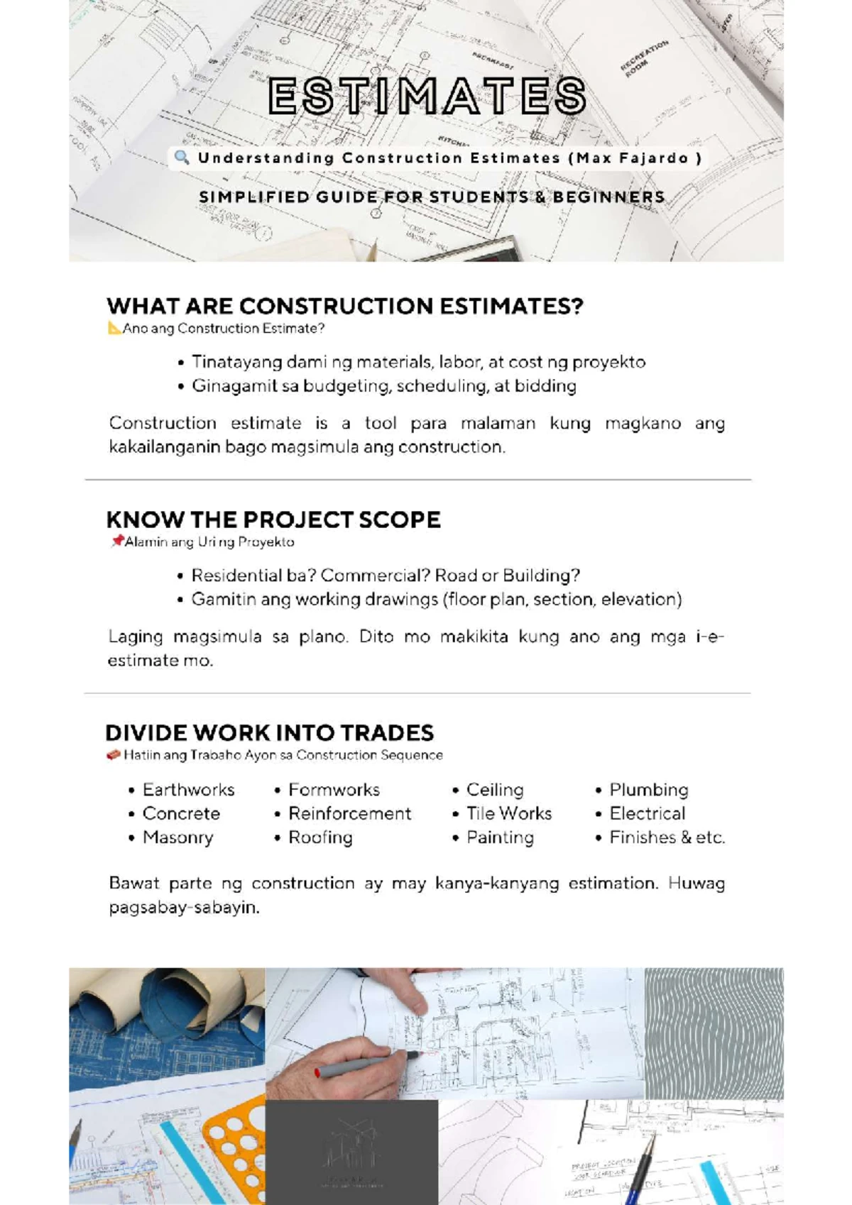 BSCE 2 CAD Estimating for Two Storey Residential Building - Studocu