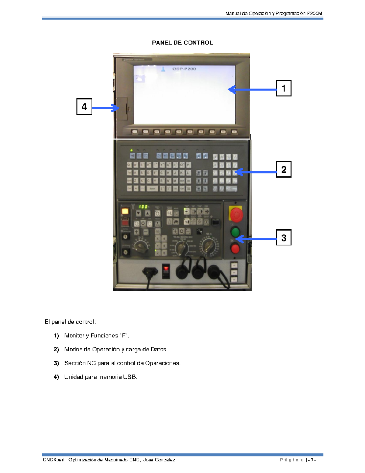 Manual de Operación y Programación P200M - Panel CNC - Studocu