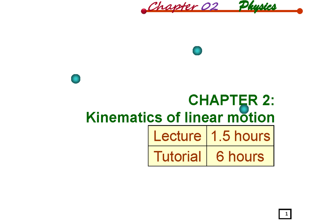 Note Chapter 2 C1-C4 SP015 2024-25 - Chapter 02 PhysicsPhysics CHAPTER ...
