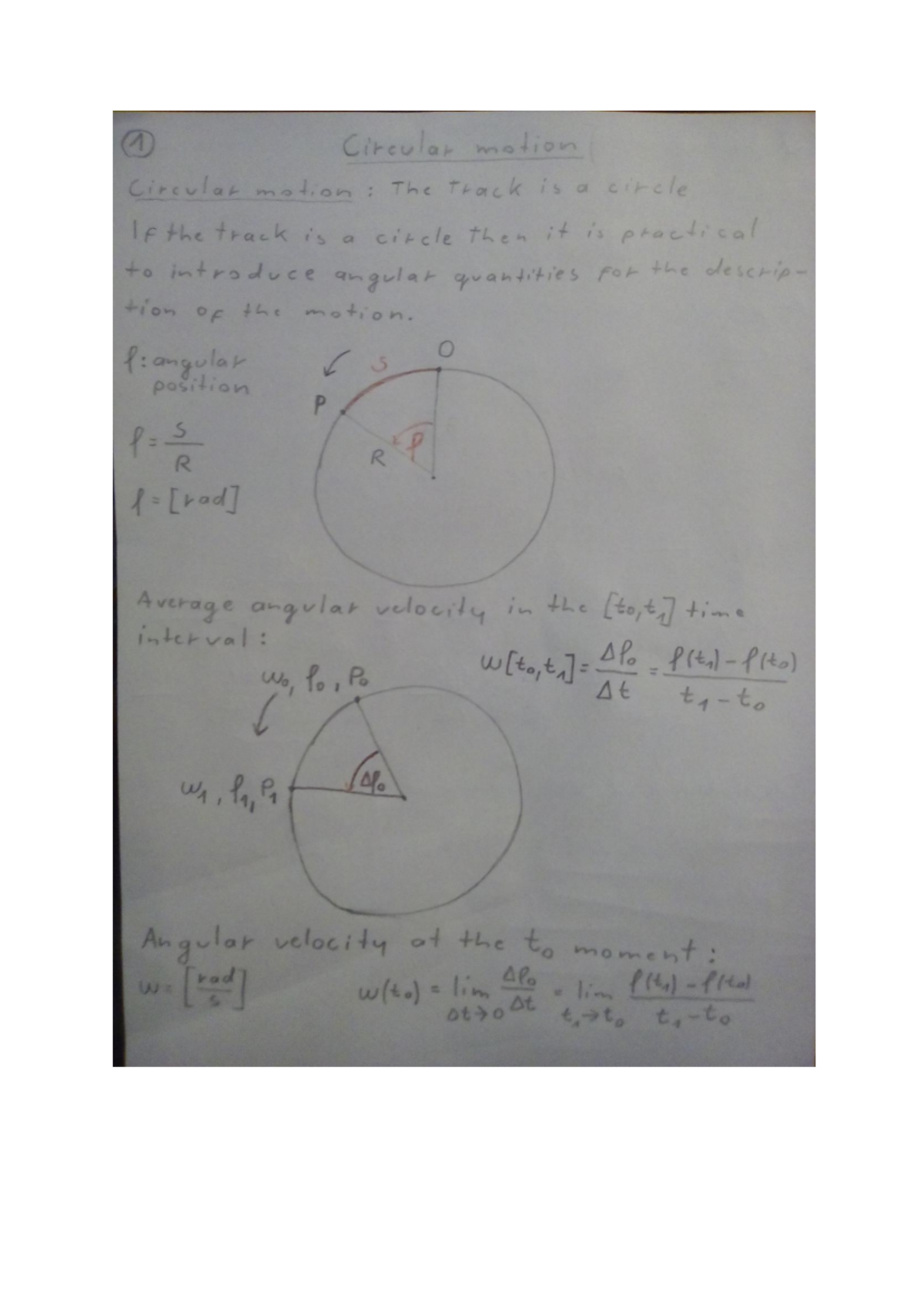 Lecture 4 Notes: Circular Motion and Angular Quantities - Studocu