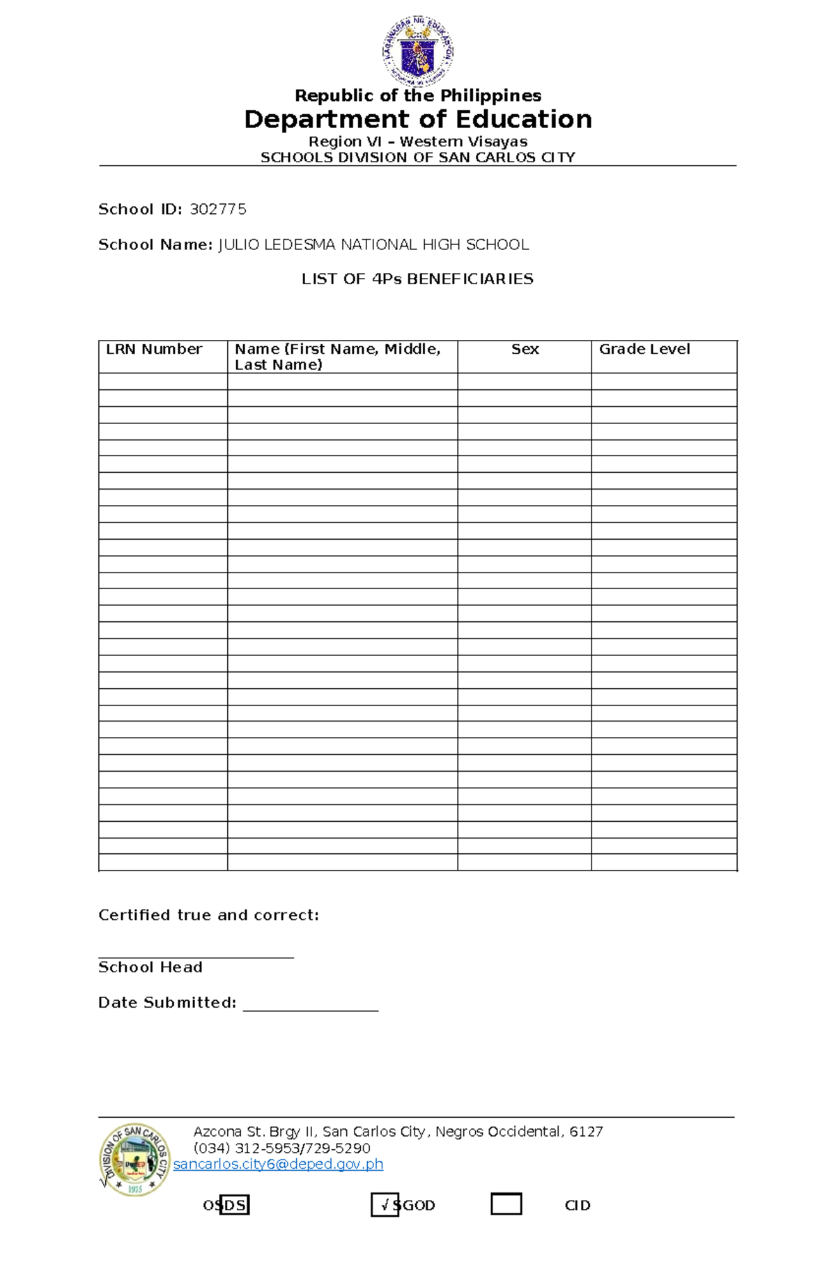 Grade-12 DSWD 4Ps 9 - Grade-12 DSWD 4Ps 9 - √ Republic of the ...