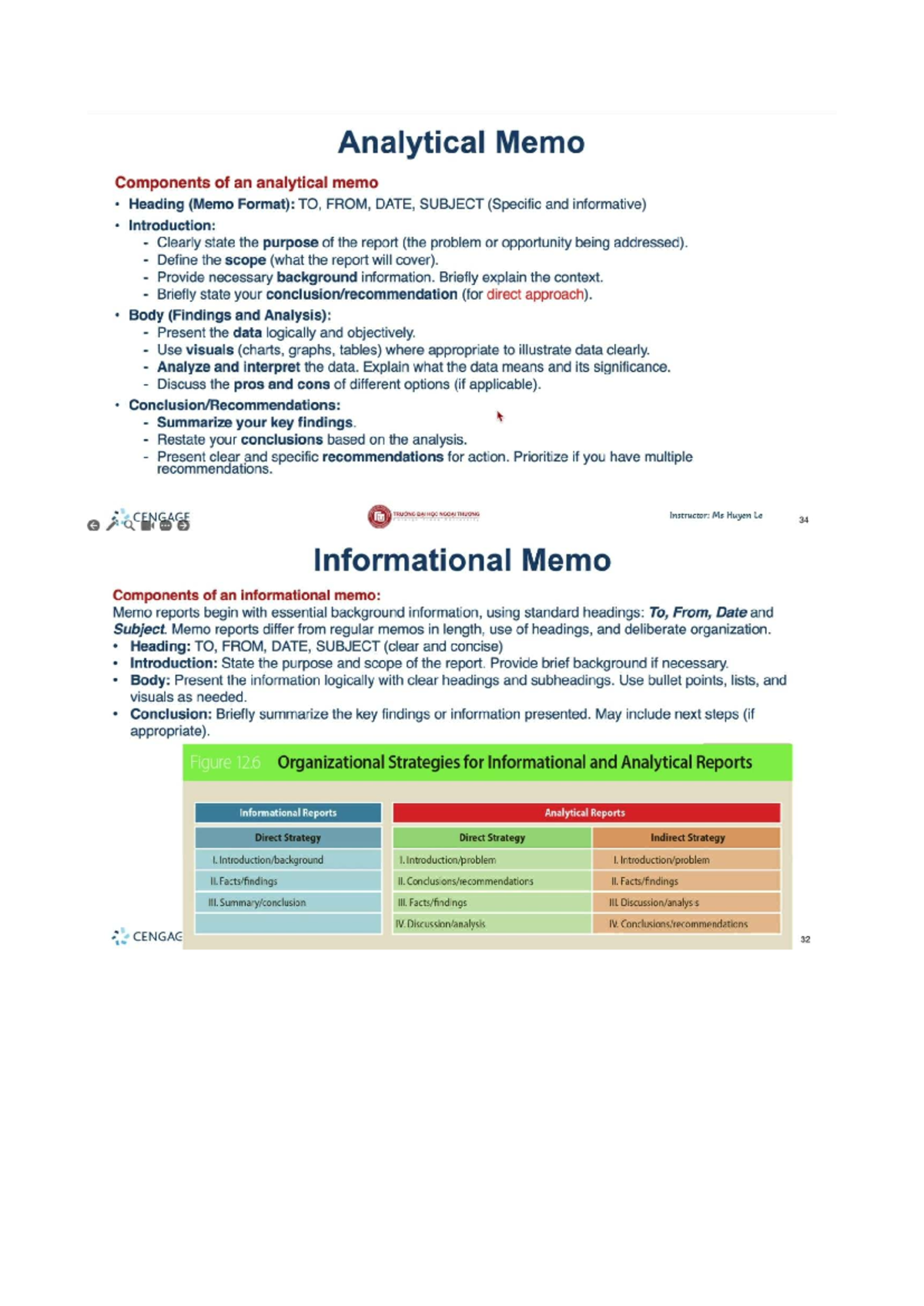CENGAGE FT TACN2 - Memo Guidelines for Analytical and Informational ...