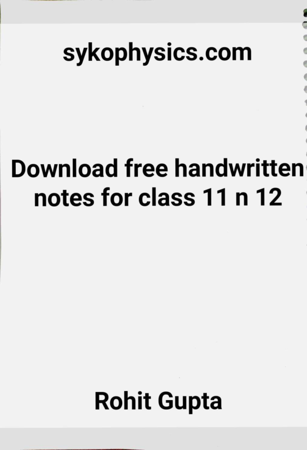 AC Handwritten Notes for Class 11 & 12 - Sykophysics.com - Studocu