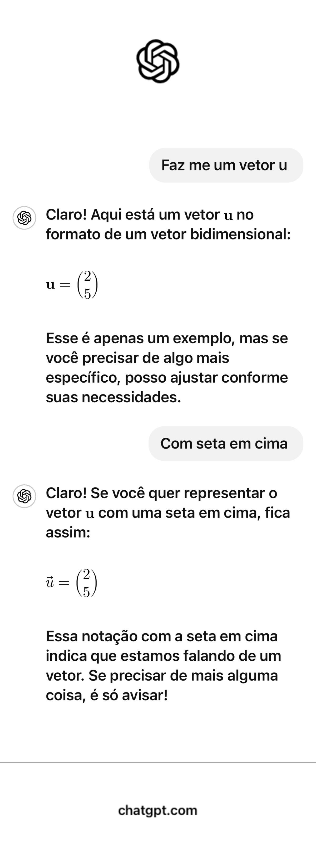 Criação e Representação do Vetor u em 2D - Studocu