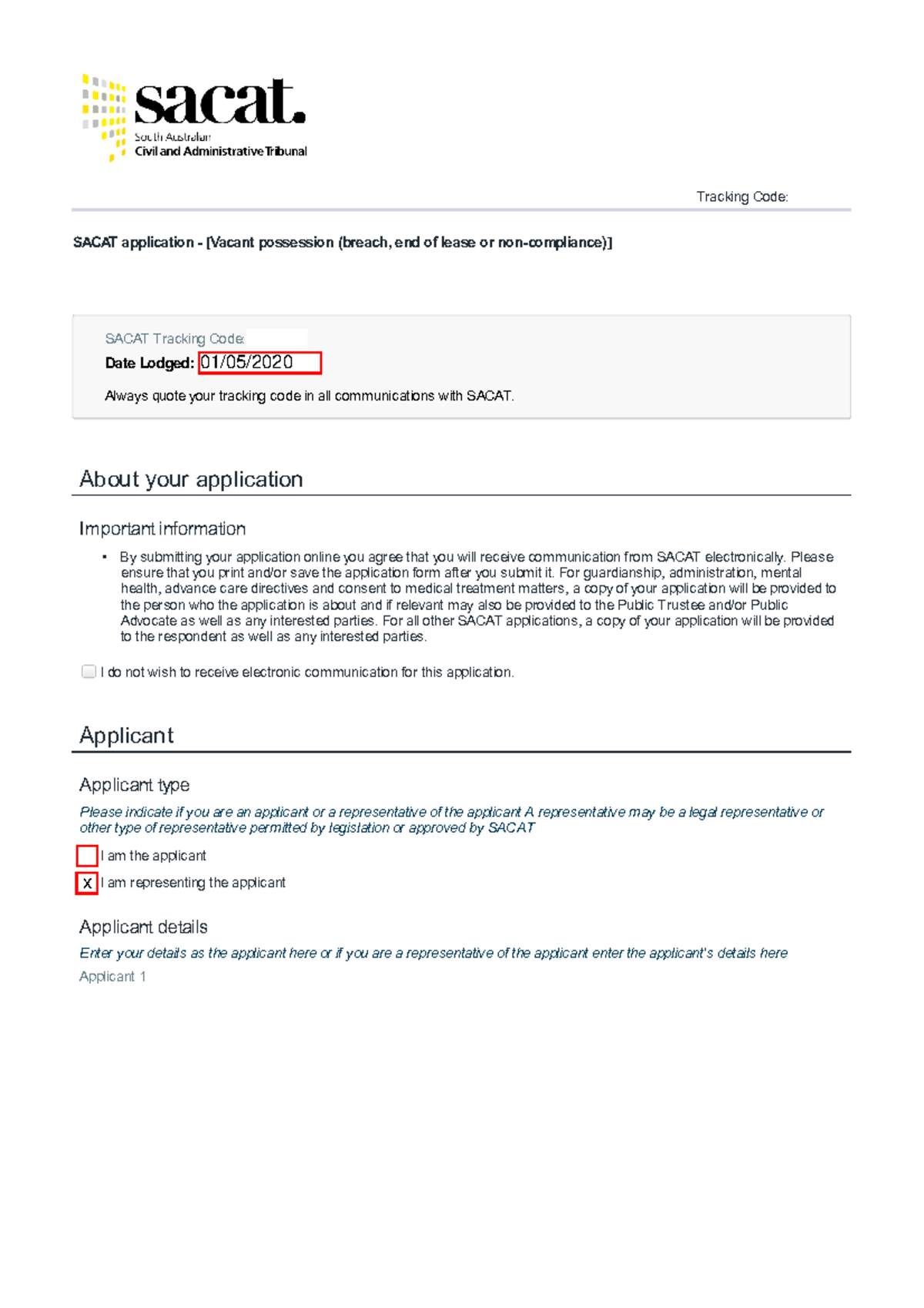SACAT Application Guide: Download, Complete, and Submit (Z39VUV) - Studocu