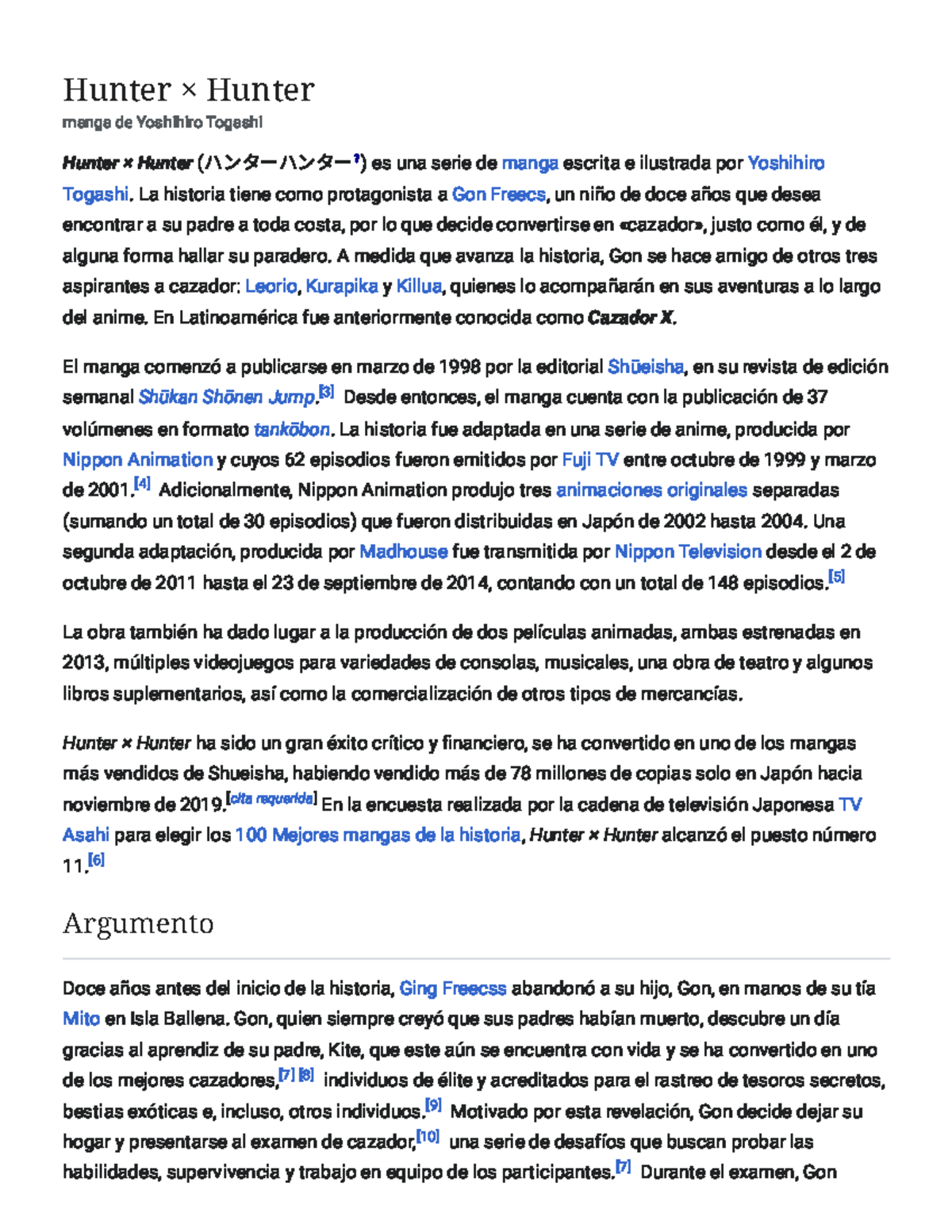 Hunter x Hunter (ハンターハンター) - Análisis y Resumen de la Obra de Yoshihiro ...
