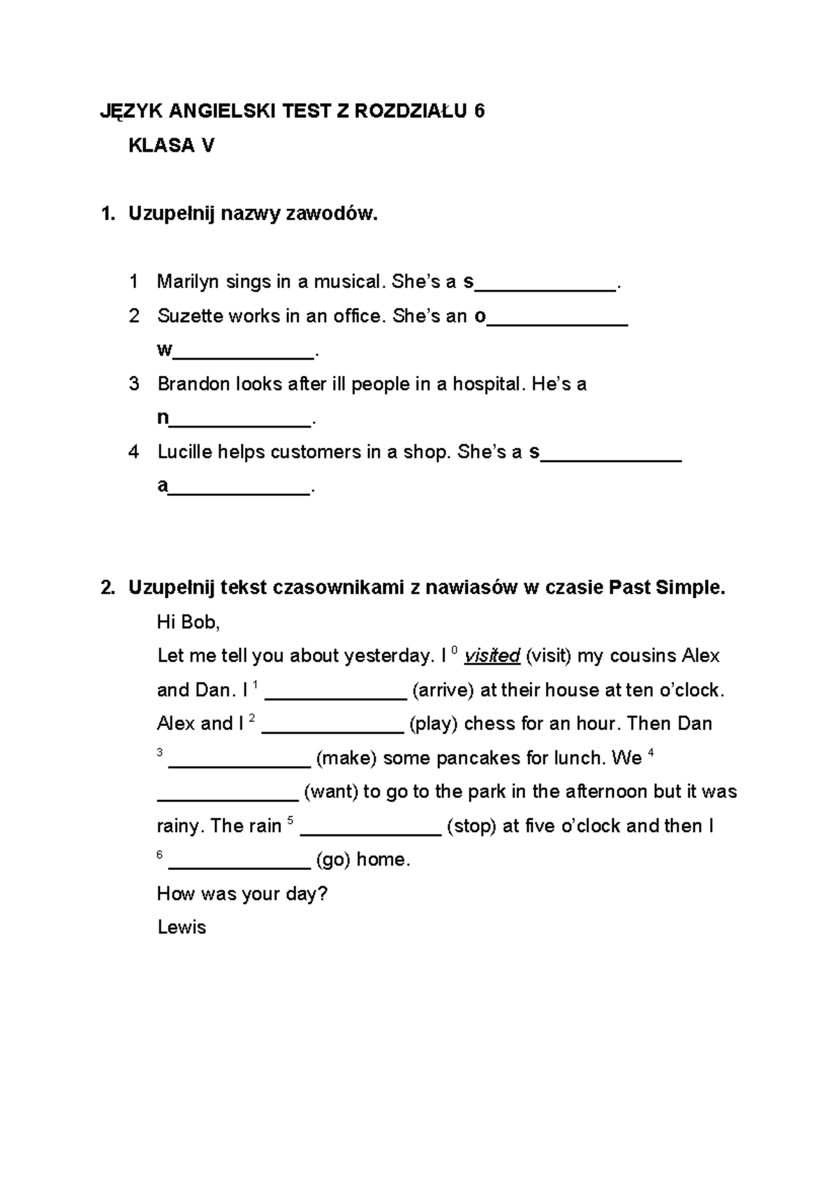 Jezyk Angielski Evolution Klasa 6 Sprawdzian Rozdział 8 Chomikuj www.studocu.com