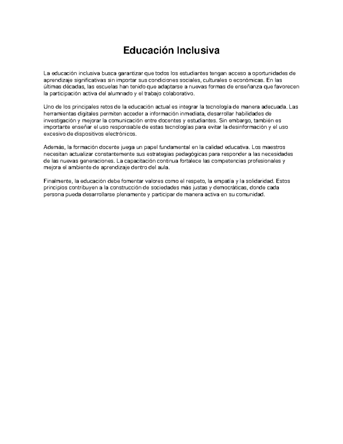 Educación Inclusiva: Teoría y Prácticas para el Aula - Studocu