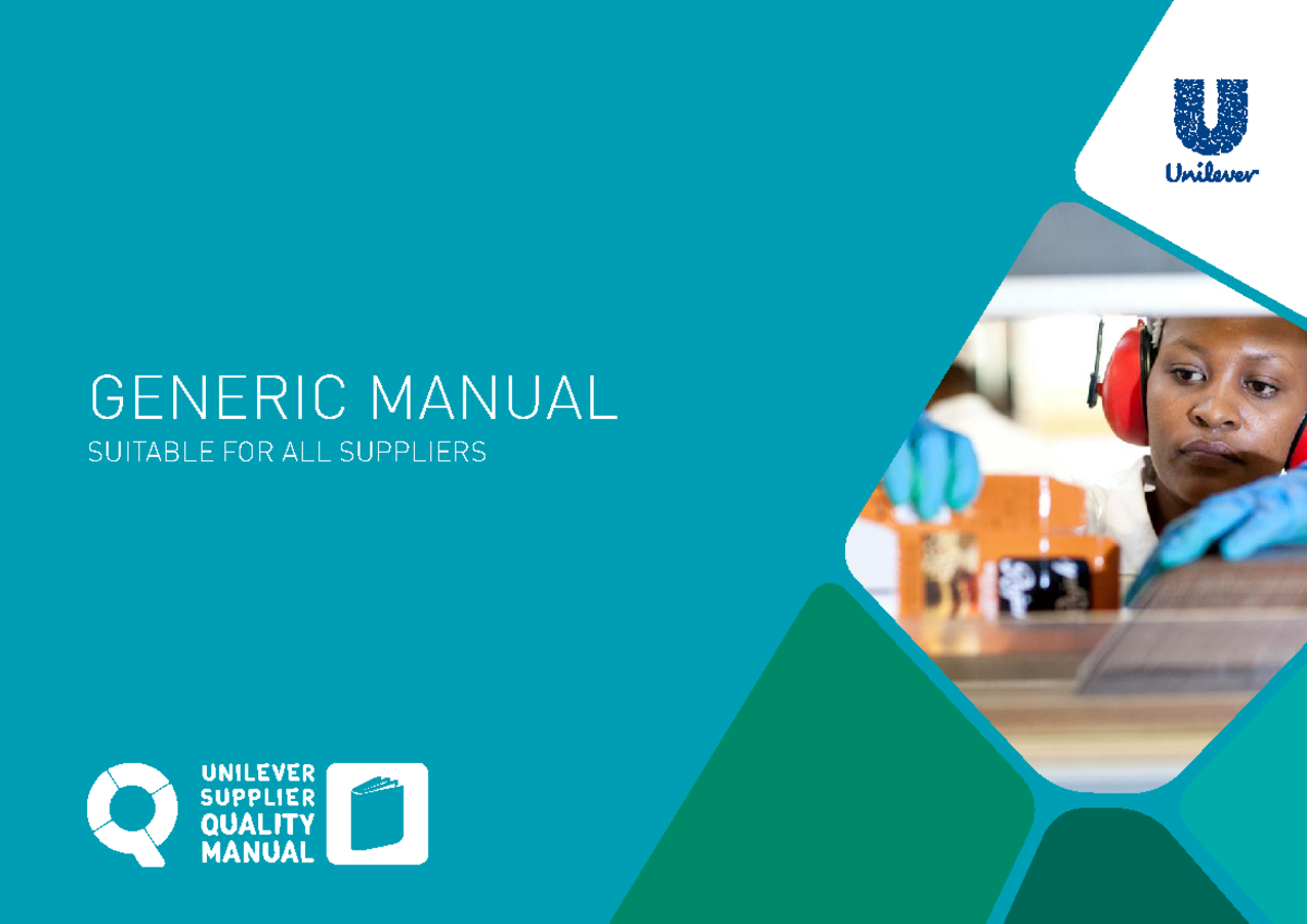 Unilever Supplier Quality Manual: A Comprehensive Guide for Suppliers ...