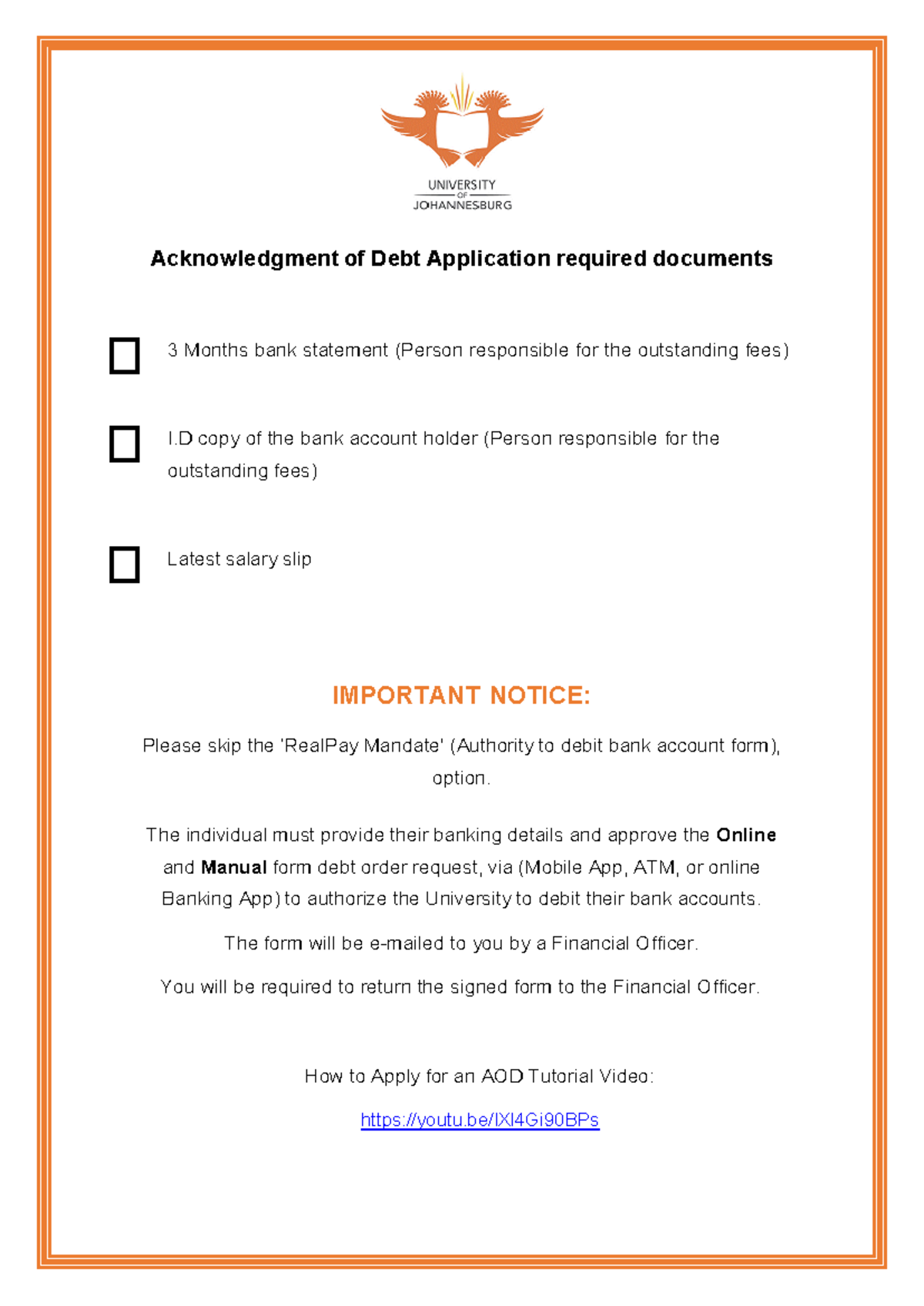 AOD Requirements for 2025: Essential Documents for Submission - Studocu