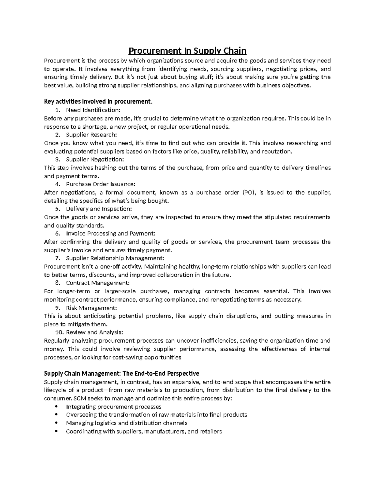 Procurement in Supply Chain Management: Key Strategies and Insights ...