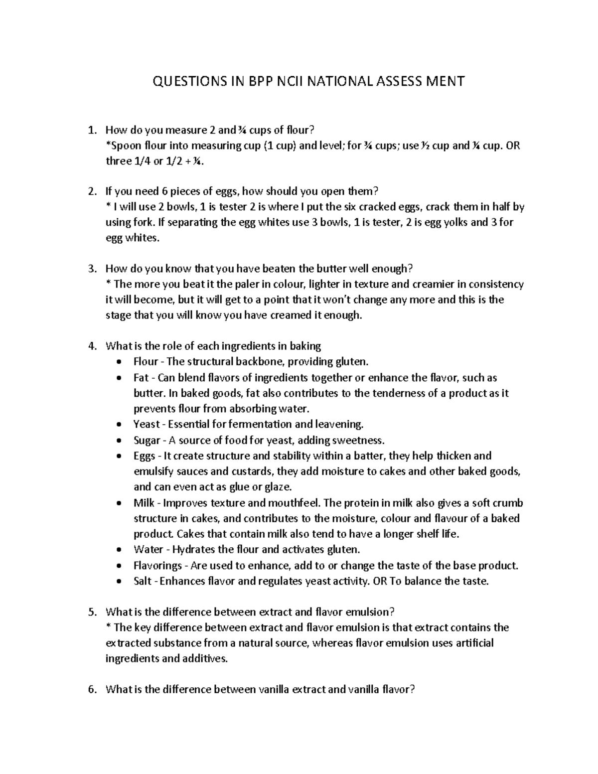 Ilide - additional information - QUESTIONS IN BPP NCII NATIONAL ASSESS ...