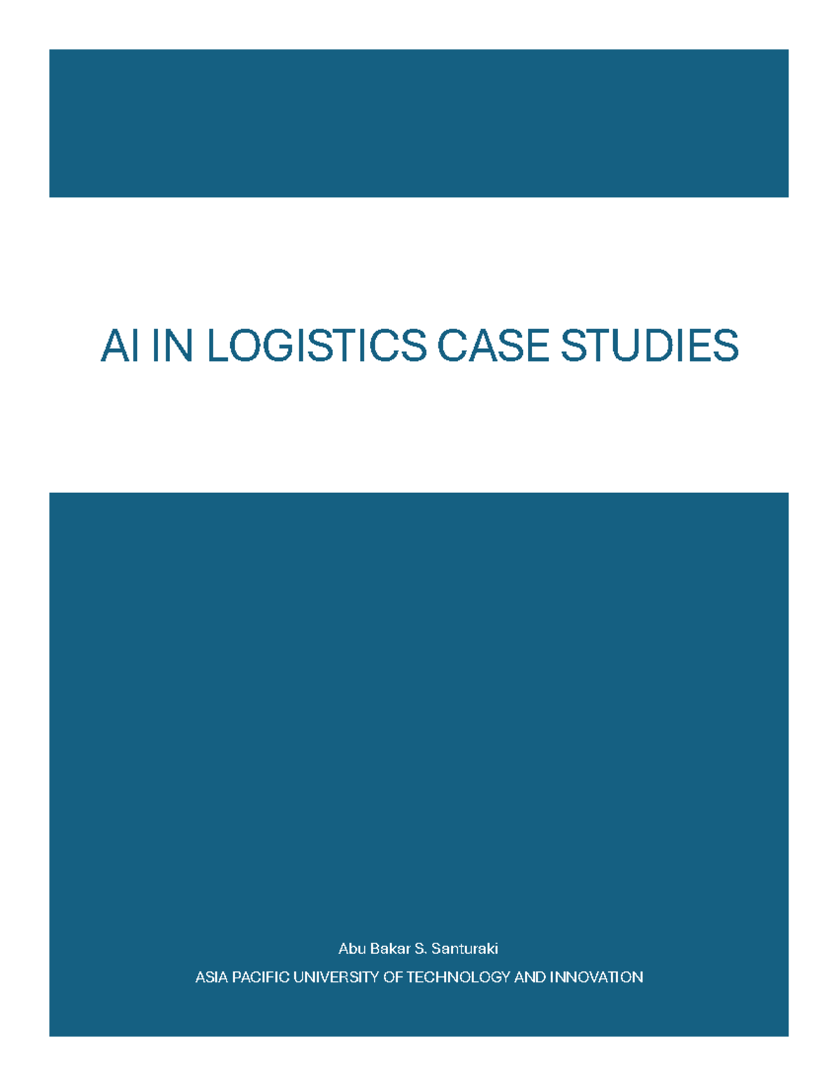 AI in Logistics: Case Studies (APU) - Studocu