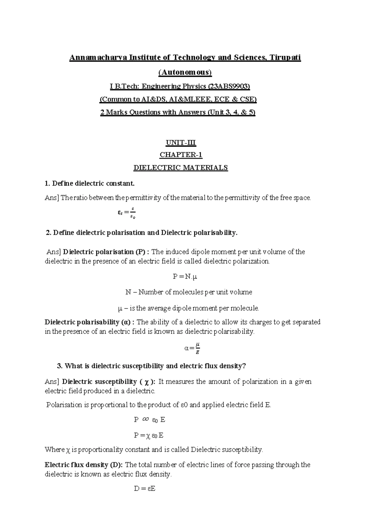 Module 1-Lasers & optical fibres Handwritten - applied physics for cse ...
