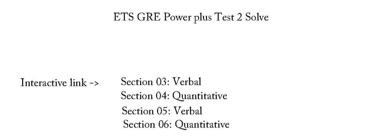 ETS GRE Power Plus Test 2: Verbal & Quantitative Sections Analysis ...
