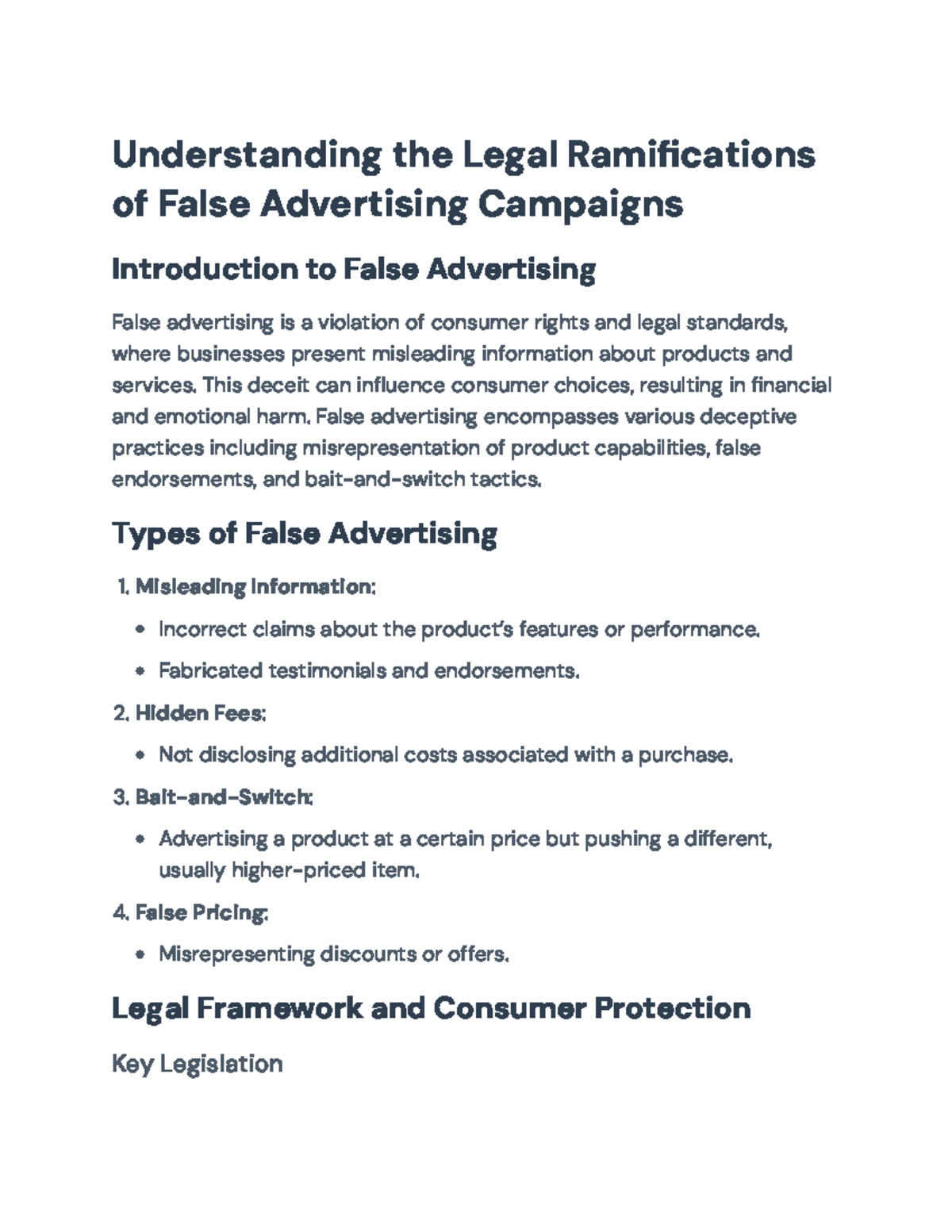 Understanding Legal Implications of False Advertising Campaigns ...