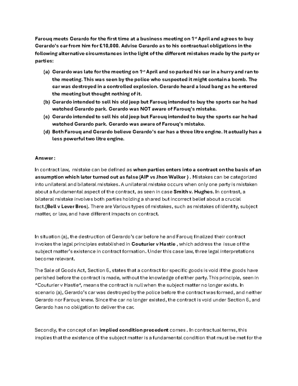 DOC-20241007-WA0200 - Contract Law Mistakes Analysis Notes - Studocu