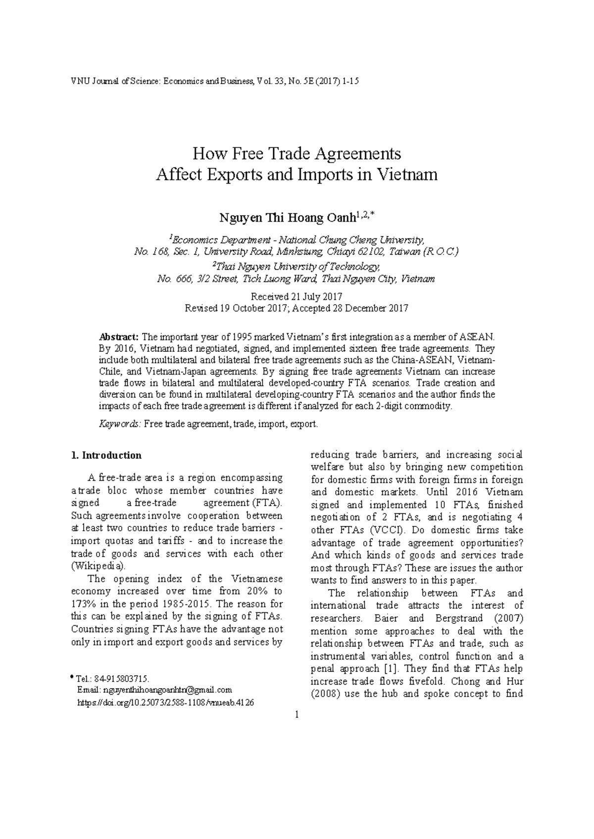 4126 37 7723 1 10 2018 0305 - VNU Journal of Science: Economics and ...