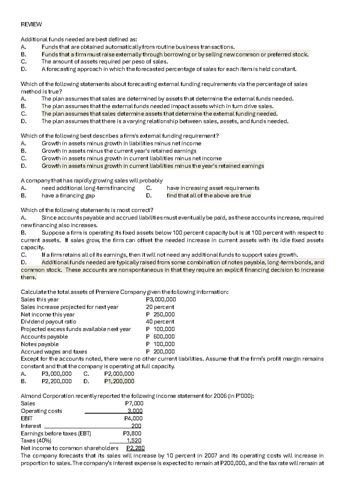 Inventory Management and Cash Flow Questions for FIN-101 - Studocu
