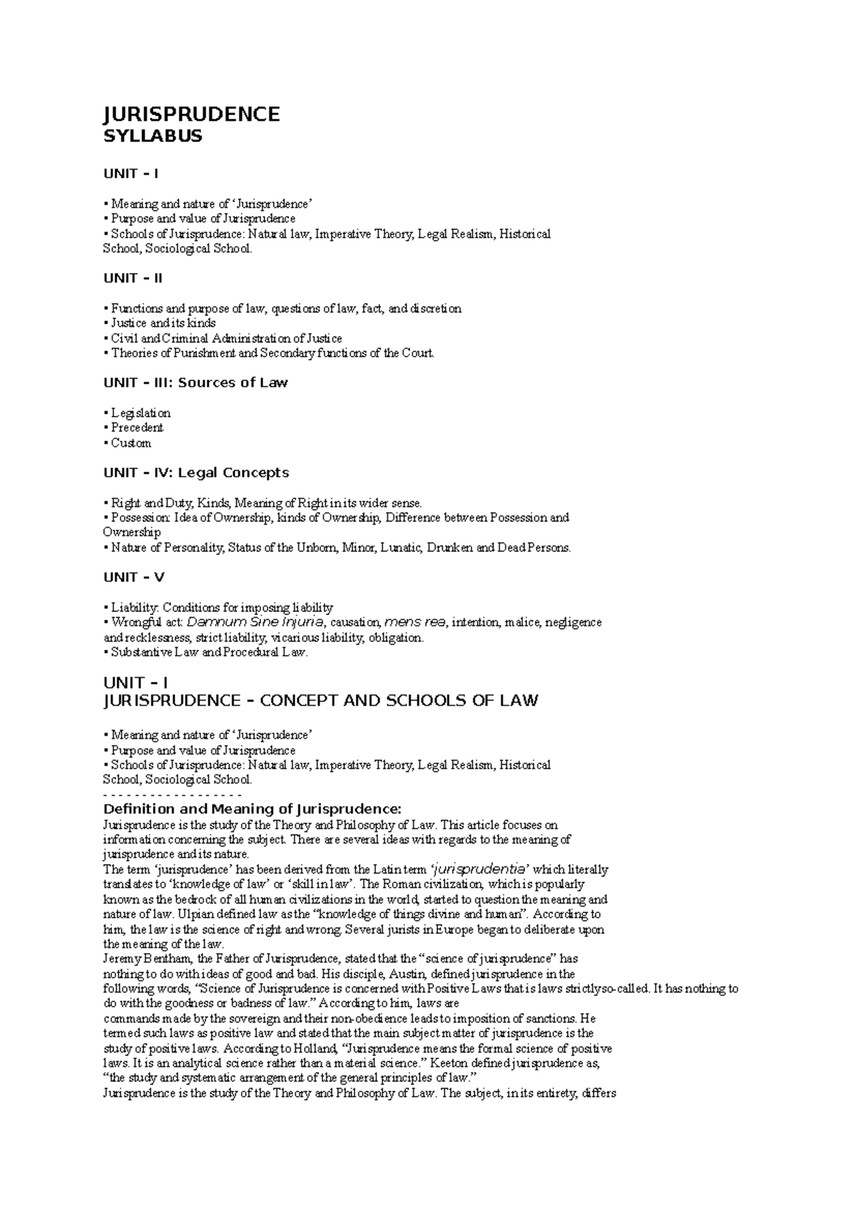 JURISPRUDENCE NOTES: Understanding Legal Theories and Schools of Law ...