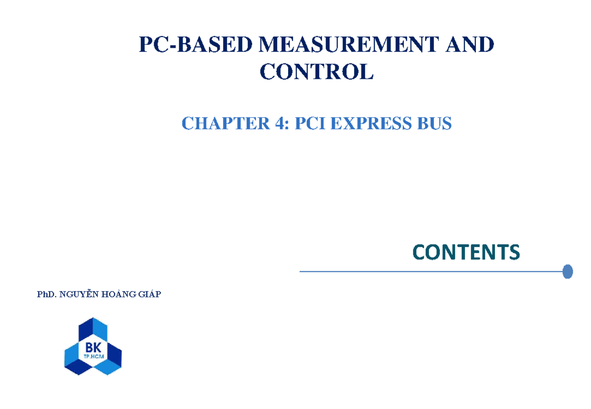 Lecture 04: PCI Express Overview and Challenges in Measurement and ...