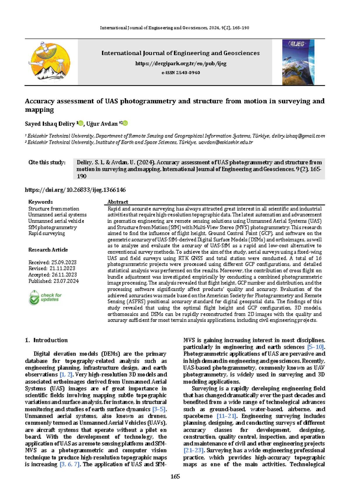 Accuracy Assessment of UAS Photogrammetry & SfM in Surveying (ENG 2024 ...