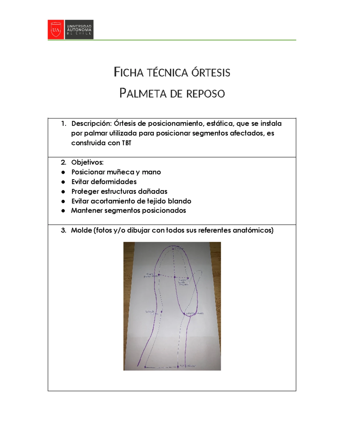 Ficha Técnica de la Órtesis Palmeta para Hemiparesia - AYUDAS TÉCNICAS ...