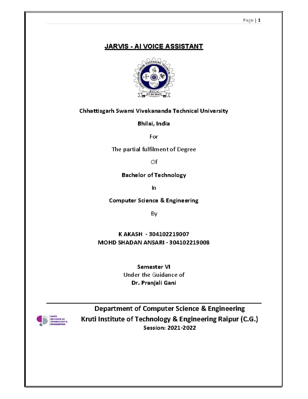 MCA 3rd Sem Project Report Submission Guidelines (Final) - Studocu