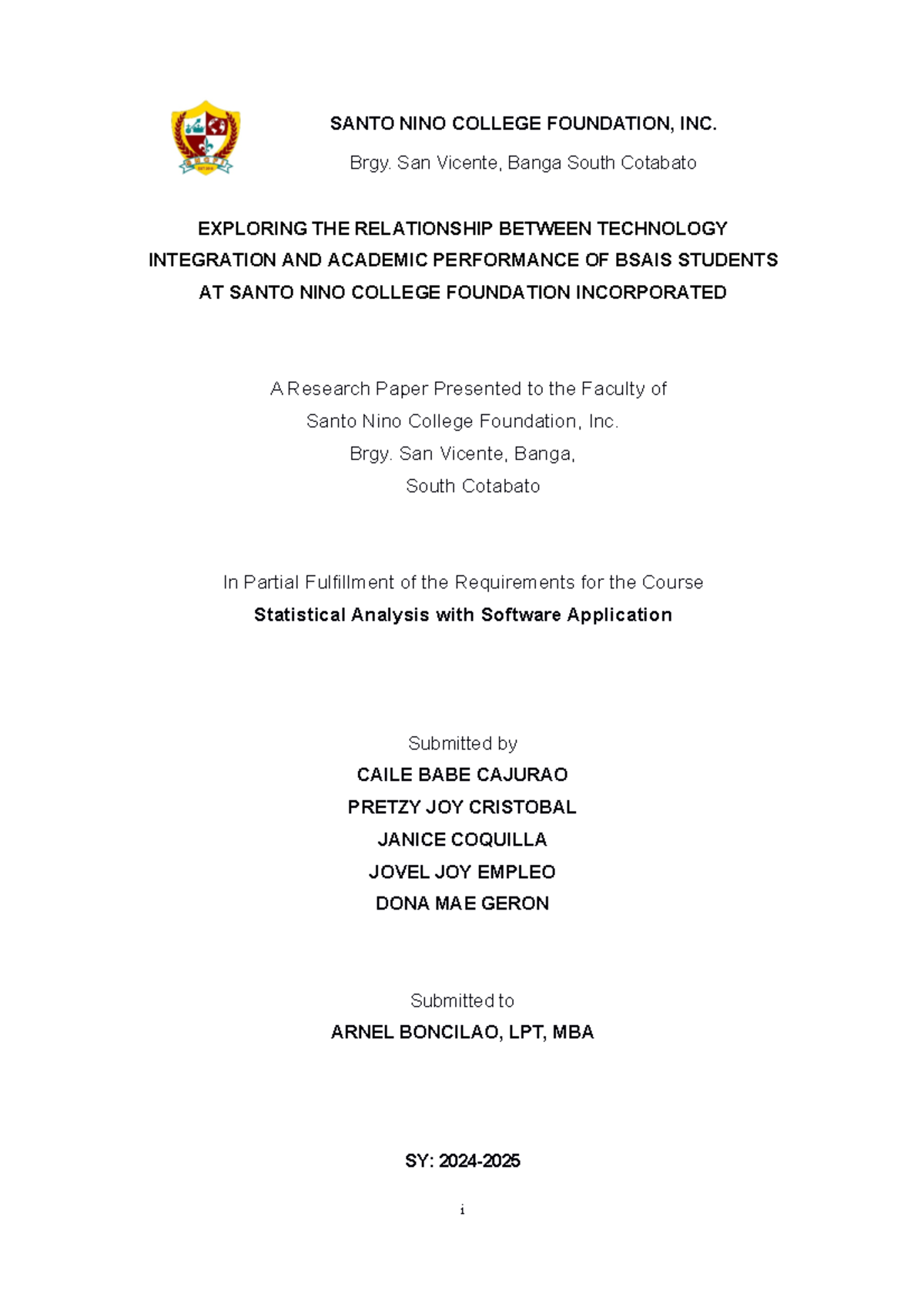 Exploring Tech Integration & Academic Performance in BSAIS Courses at ...