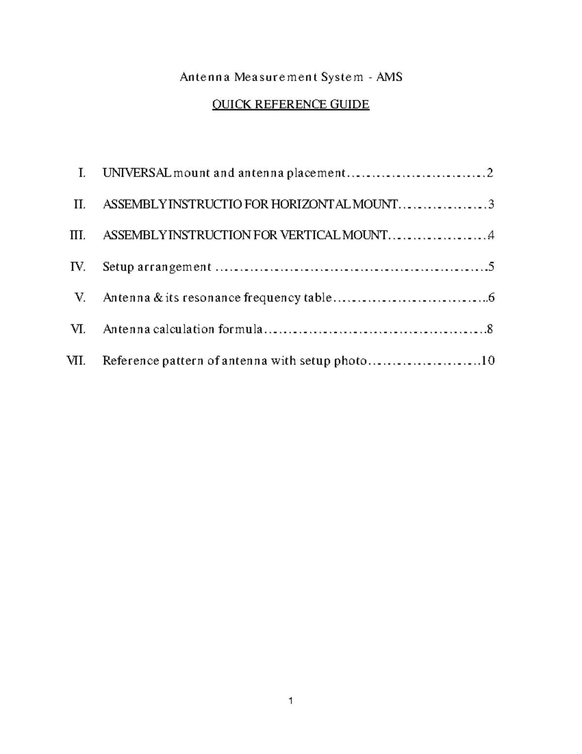 AMS Antenna Measurement System Quick Reference Guide - Studocu