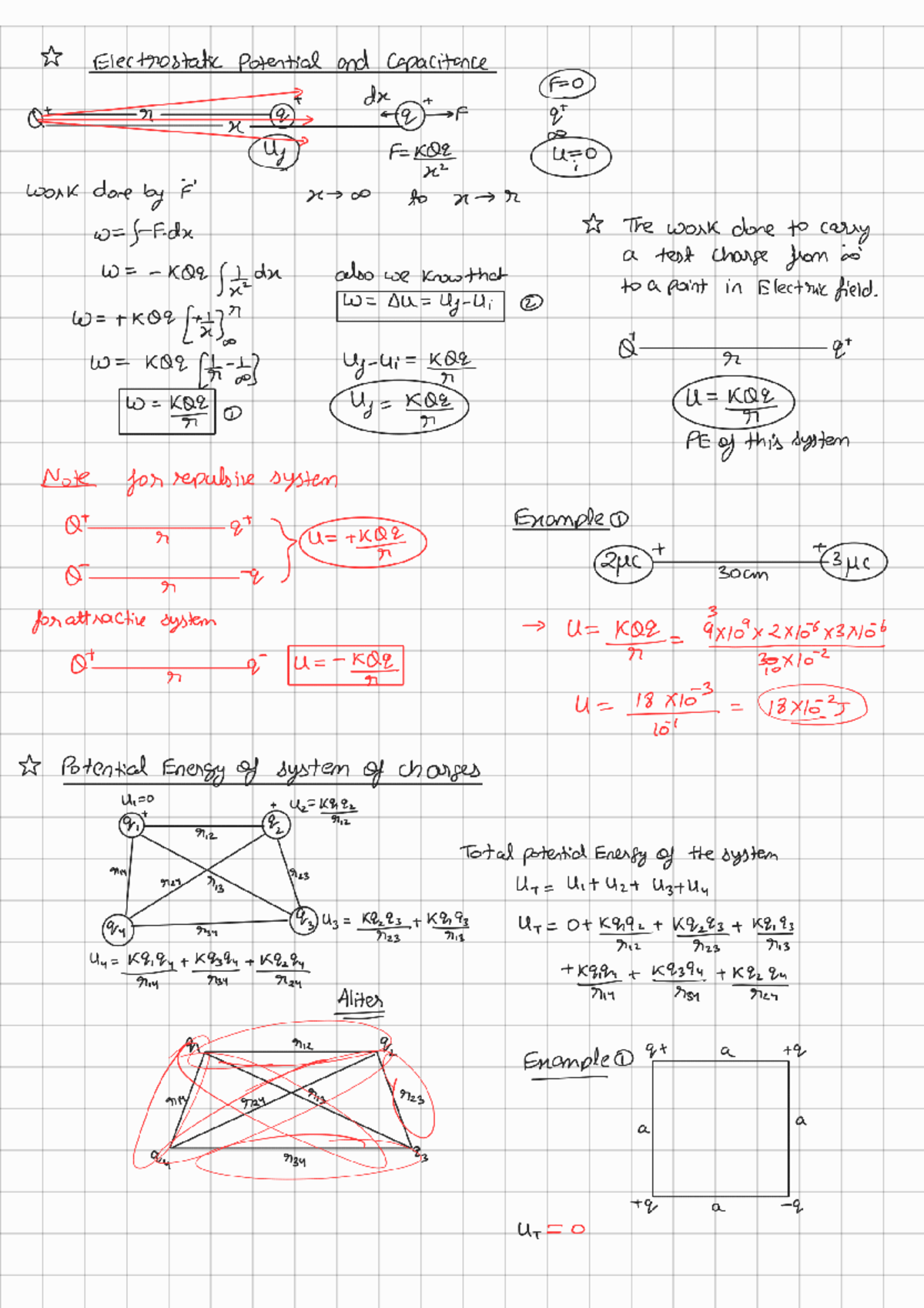 Electrostatic Potential and Capacitance Notes (Course Code: 260315 ...