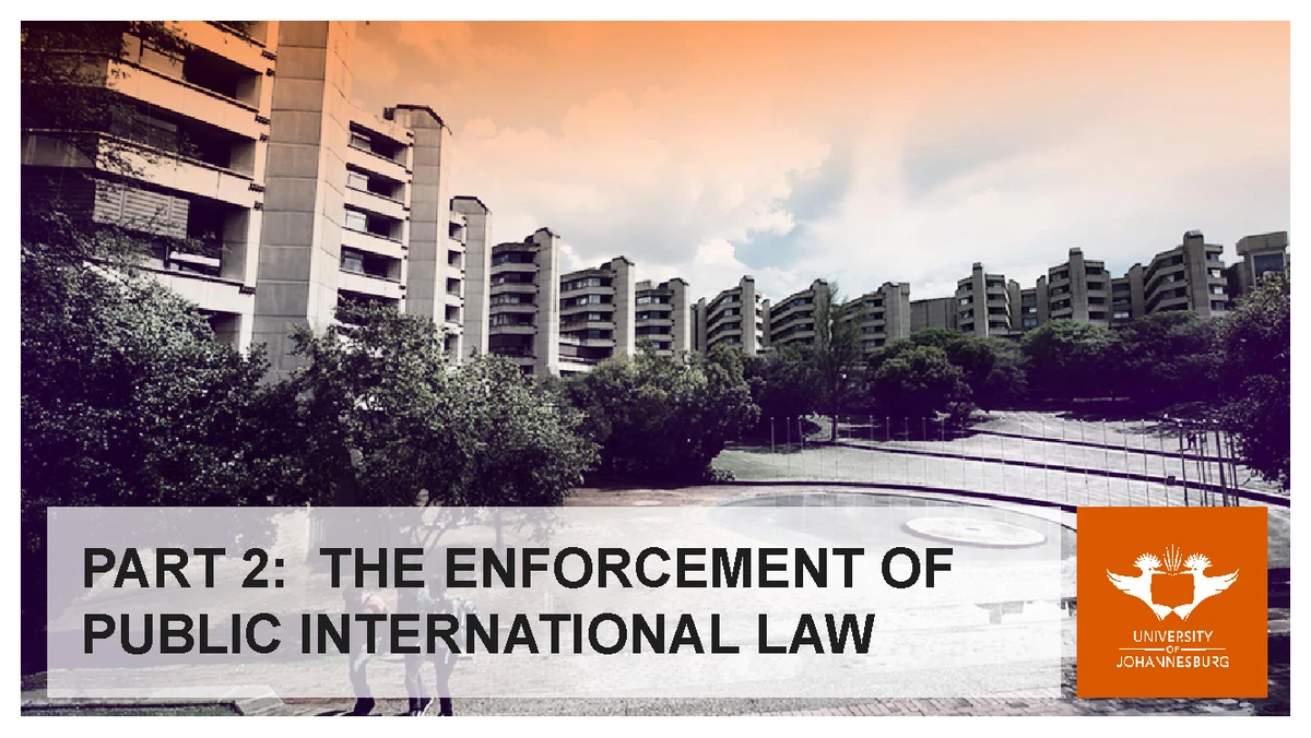 Chapter 1: Introduction to International Law - Lecture Overview (INTL ...