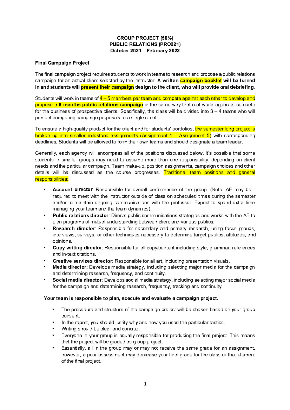 Group Assignment PRO221 Oct2021-Feb2022 - Diploma of Communication ...