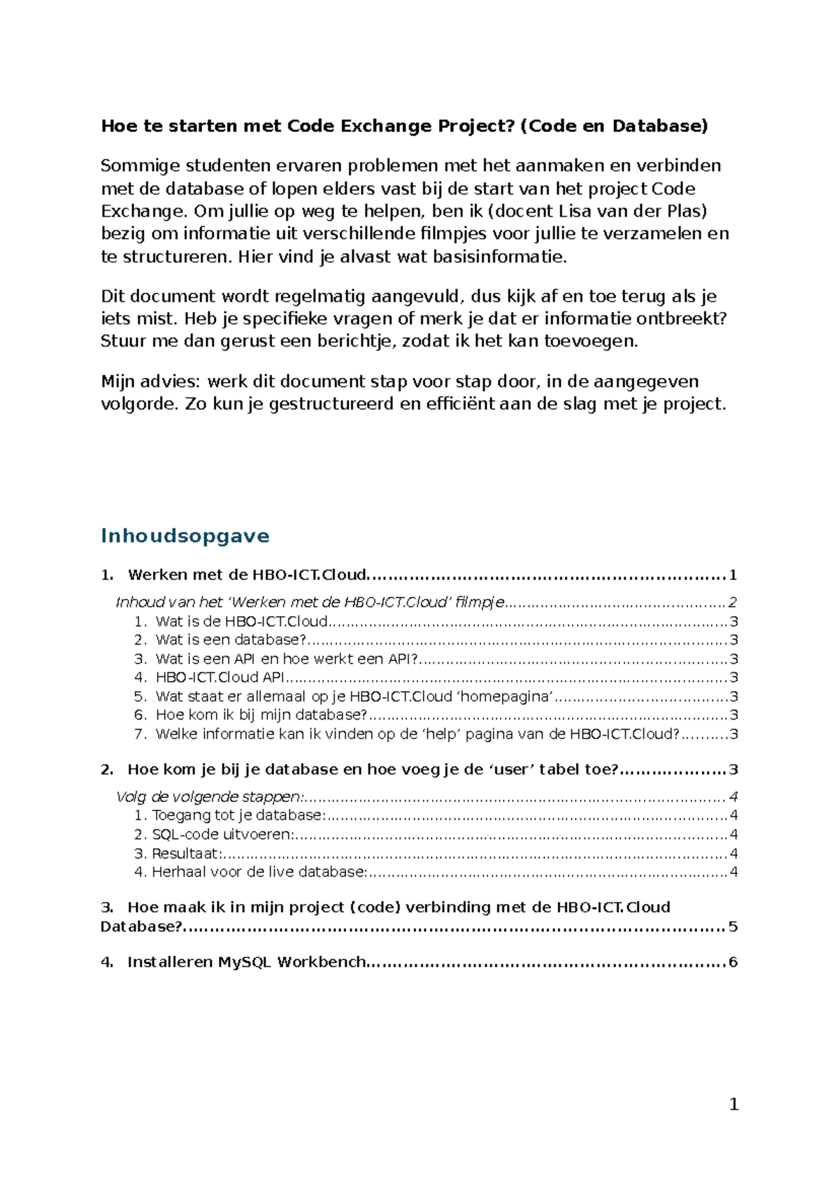 Hoe te starten met het Code Exchange Project (Code & DB) - Studeersnel